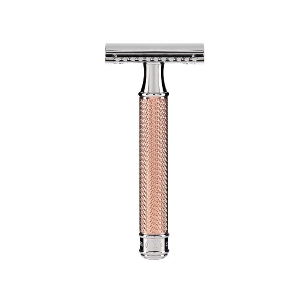 R89RG safety razor rosegold handle closed comb