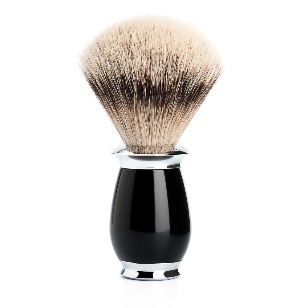 MUHLE PURIST Silvertip Badger Shaving Brush in Black