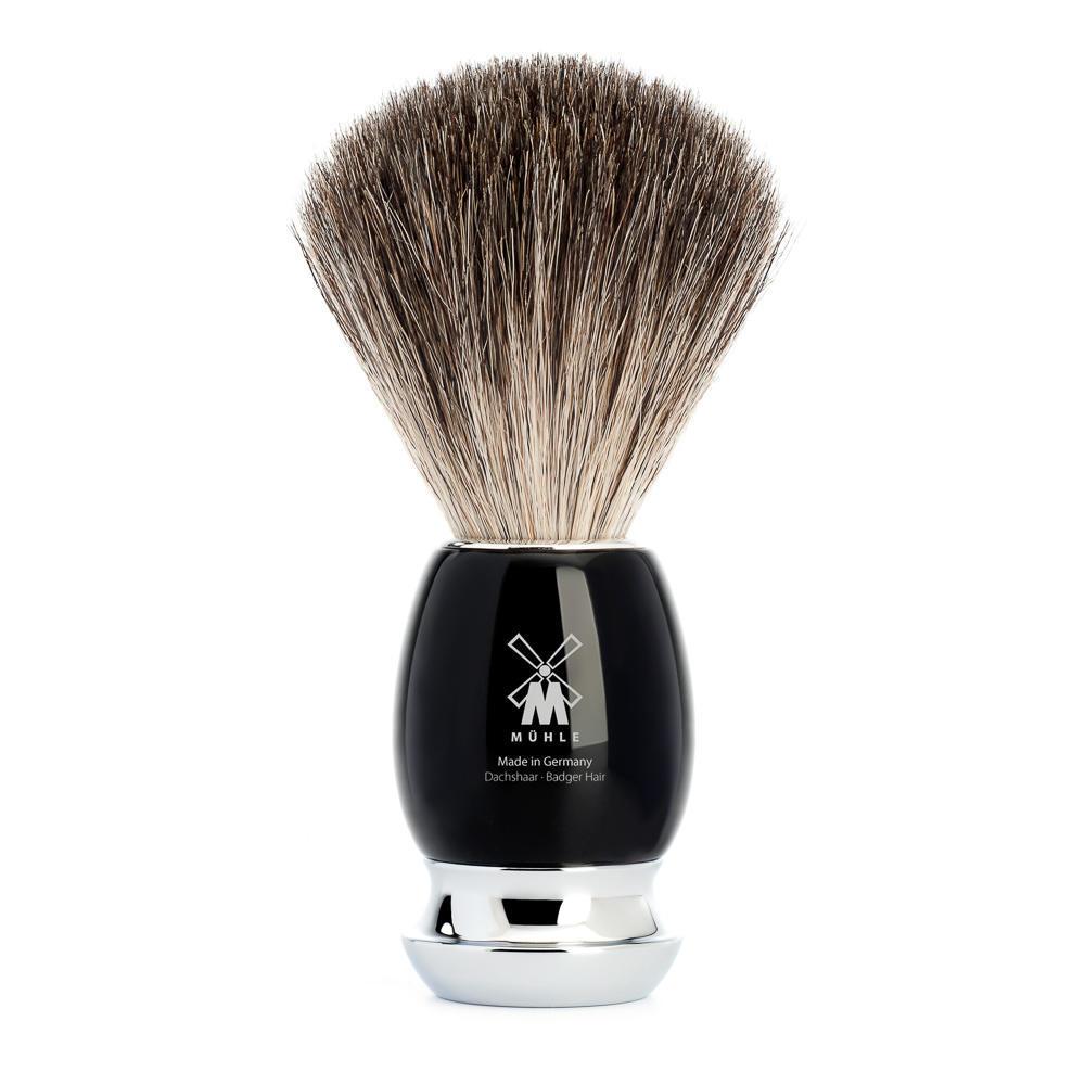 MUHLE VIVO Black Handle Pure Badger Shaving Brush