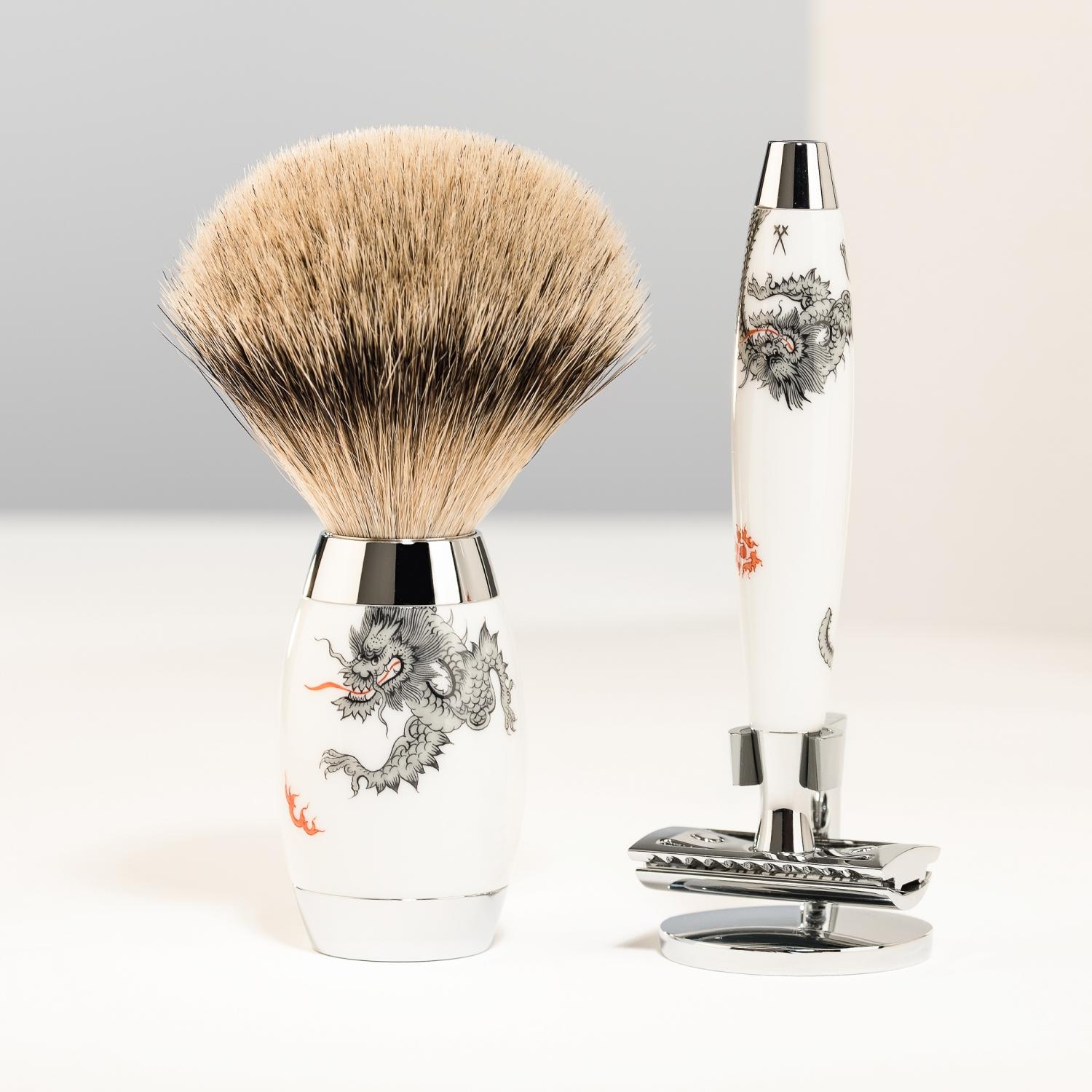 Razor and Badger Hair Shaving Brush Shaving Set