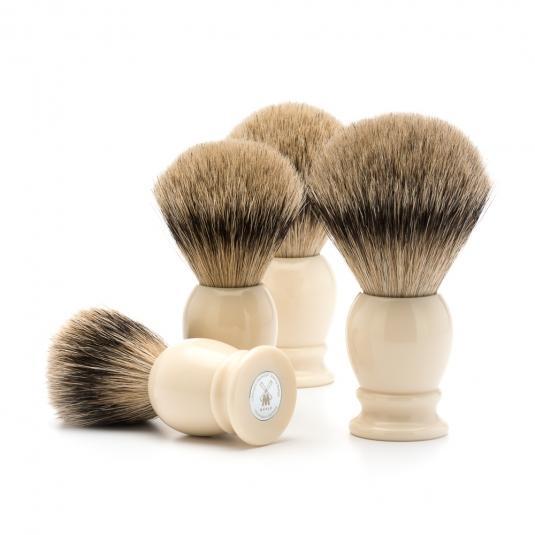 MUHLE Classic Faux Ivory Silvertip Badger Shaving Brushes