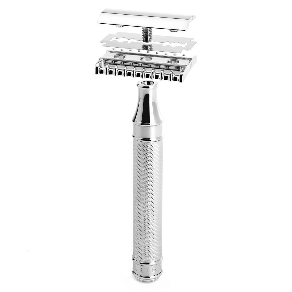 MUHLE TRADITIONAL Large Chrome Open Comb Safety Razor - R41GRANDE