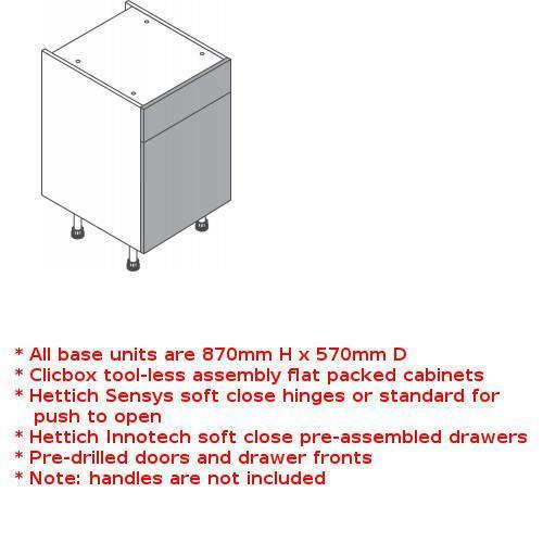 Clicbox drawerline unit single door