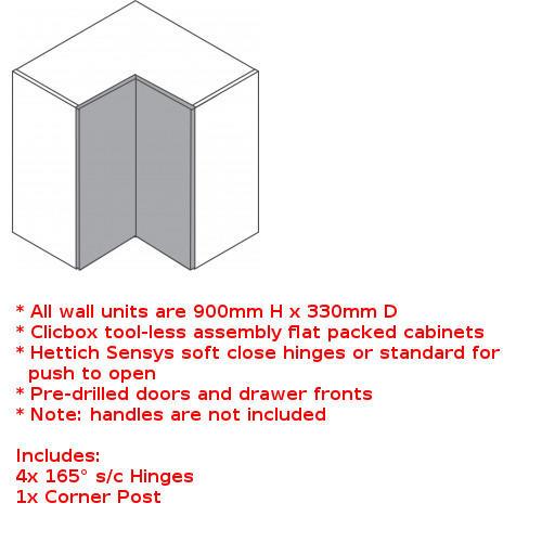 Clicbox tall wall corner unit