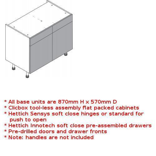 Clicbox drawerline unit double door