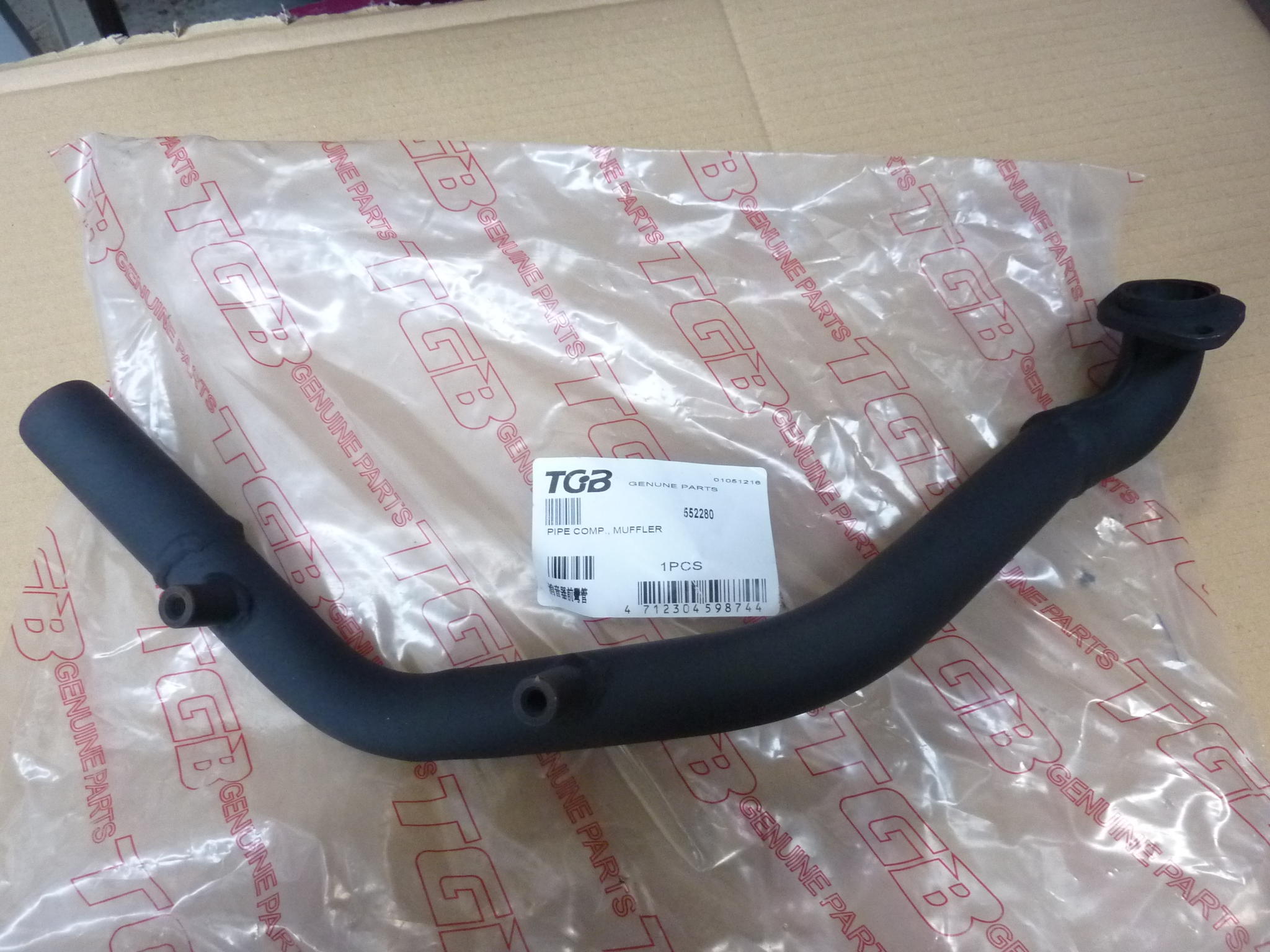 TGB 552280A PIPE FRONT DOWNPIPE MUFFLER TGB XMotion