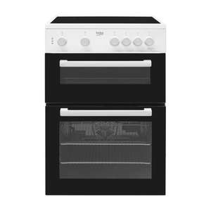 Electrical Liances Free Delivery Over 40 Years In Beko Ktc611w 60cm Double Cavity Electric Cooker With Ceramic Hob White