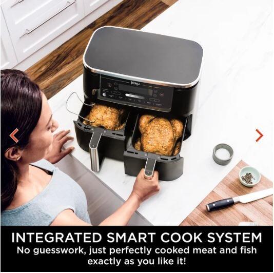 NINJA Foodi MAX Dual Zone 9.5L Air Fryer with Smart Cook System AF451UK