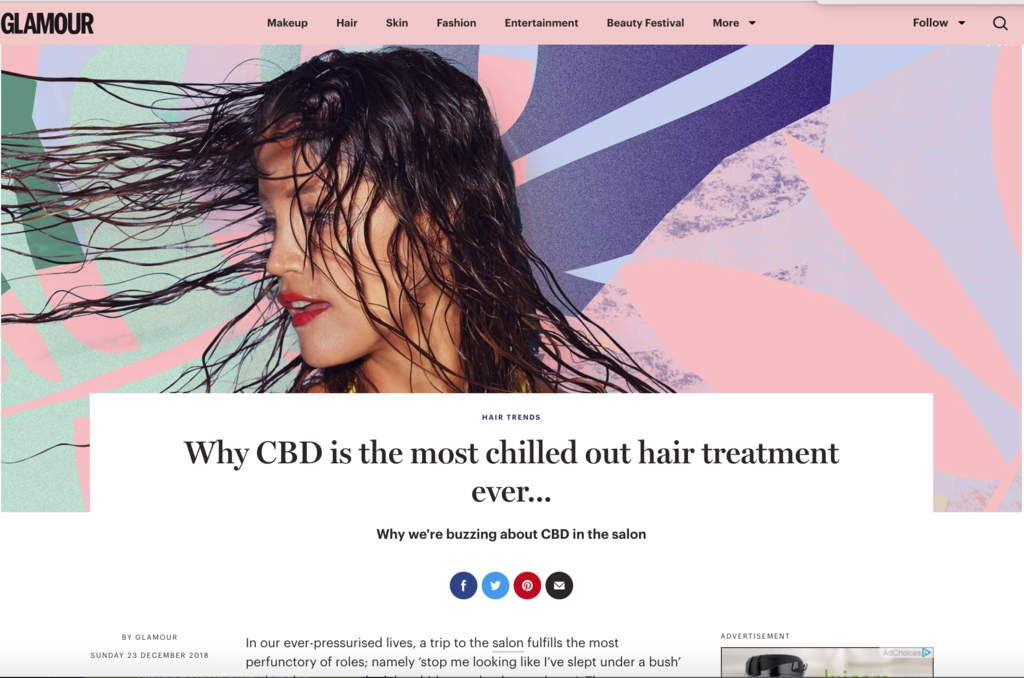 Why SPIRIT OF HEMP CBD is the most chilled out hair treatment ever...BY GLAMOUR MAGAZINE