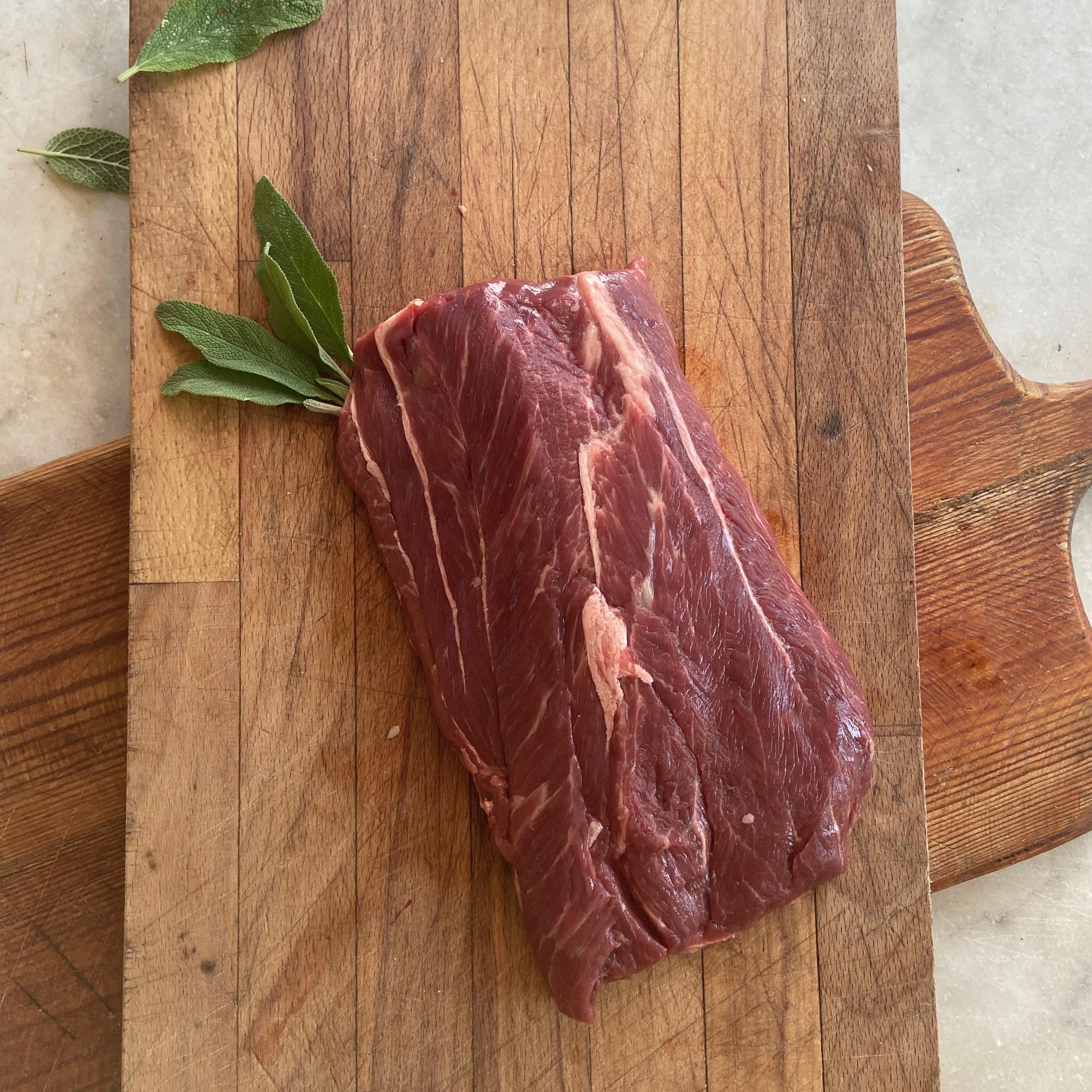 100% grass fed skirt steak, made from Longhorn beef