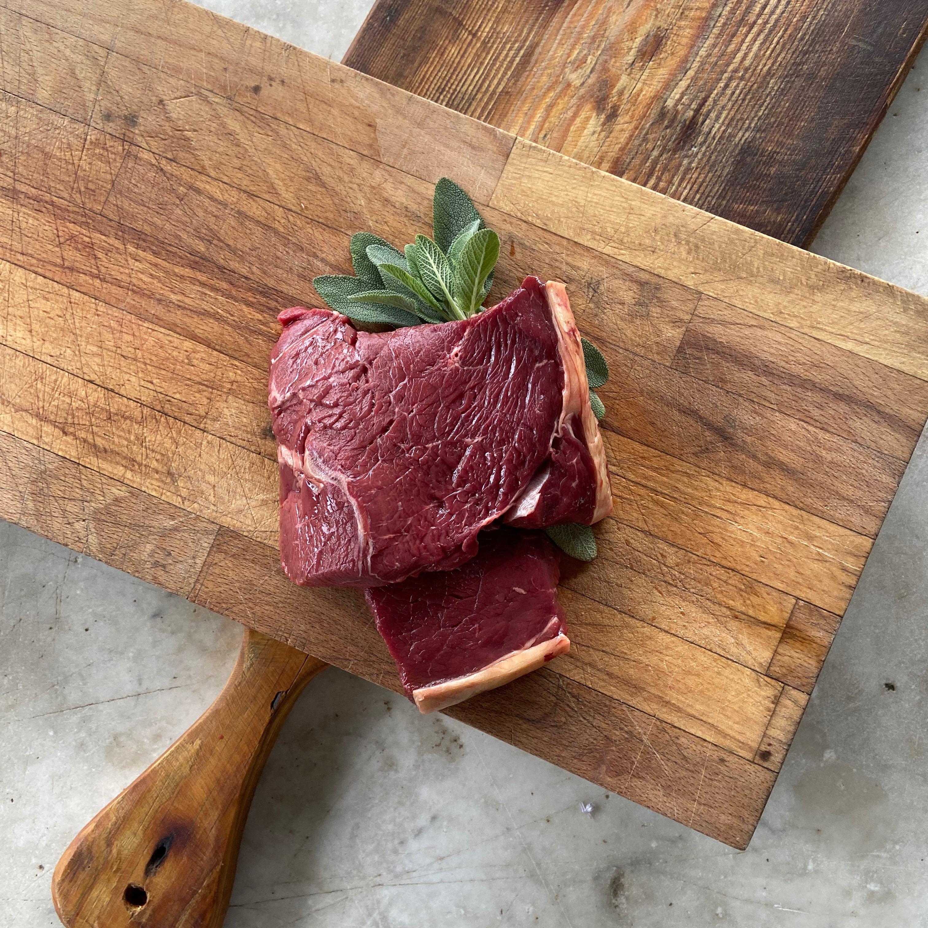 100% grass fed rump steak, made from Longhorn beef