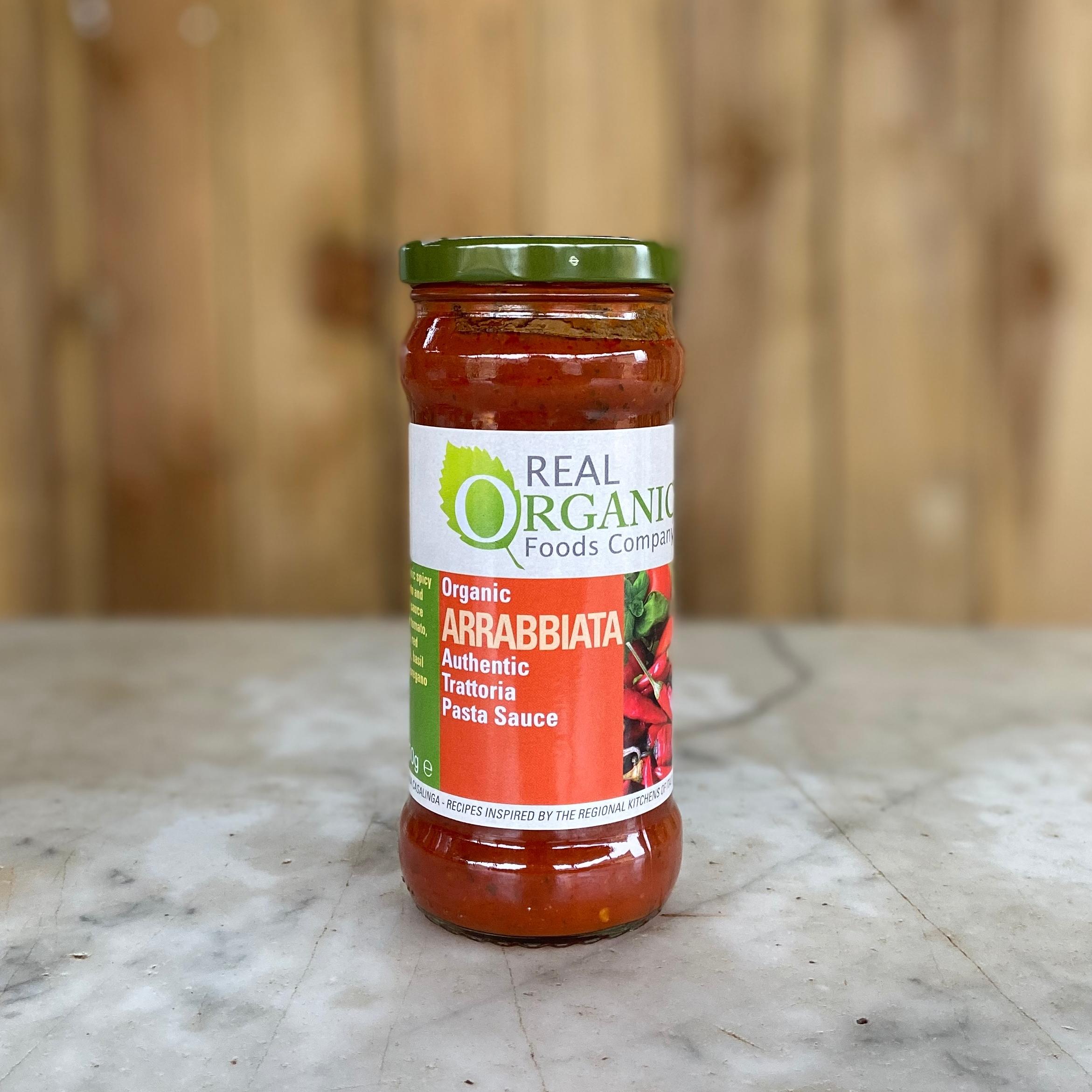 Real organic arrabbiata pasta sauce