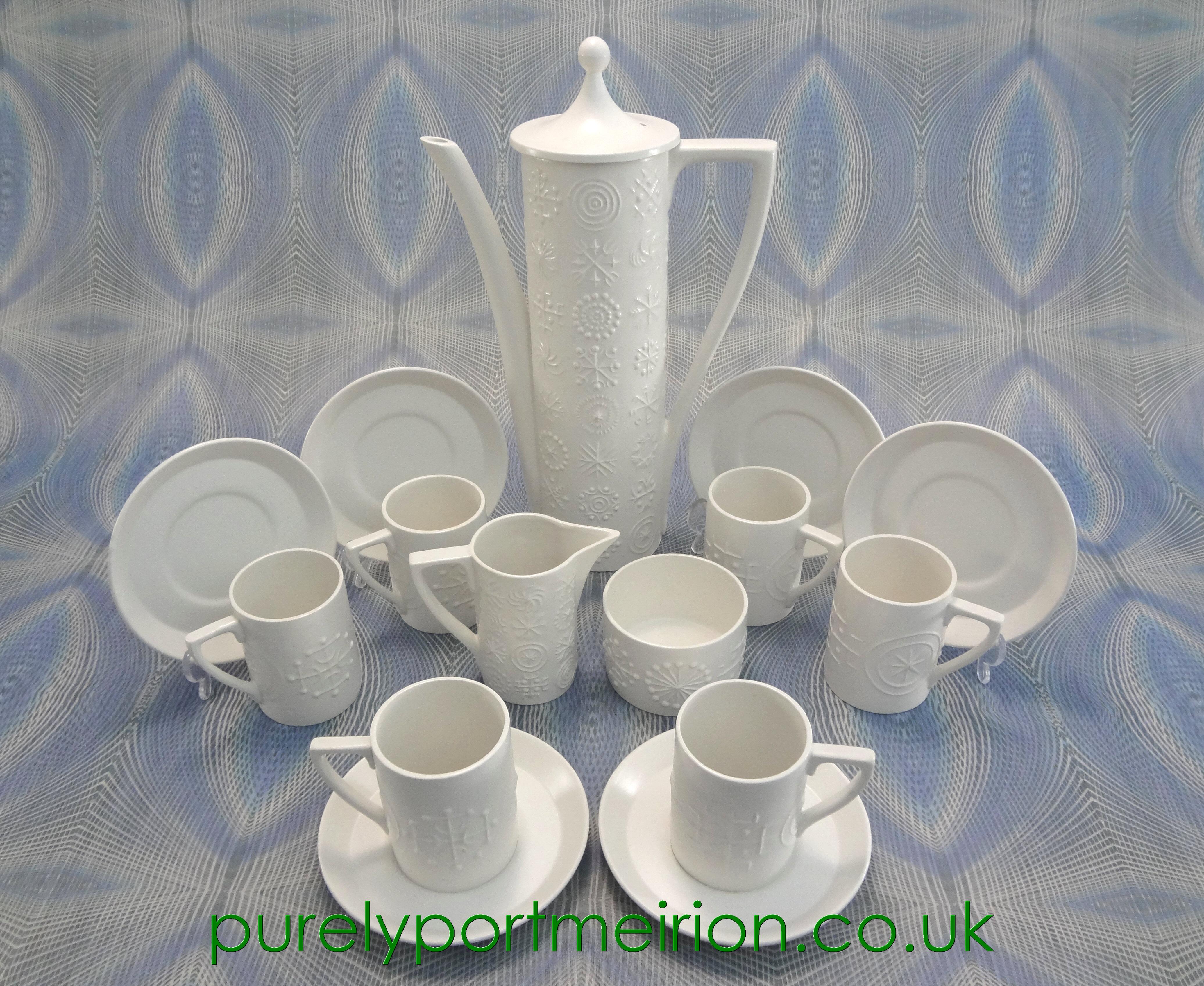 Portmeirion Pottery Cylinder Coffee Set, British Herald, BH3