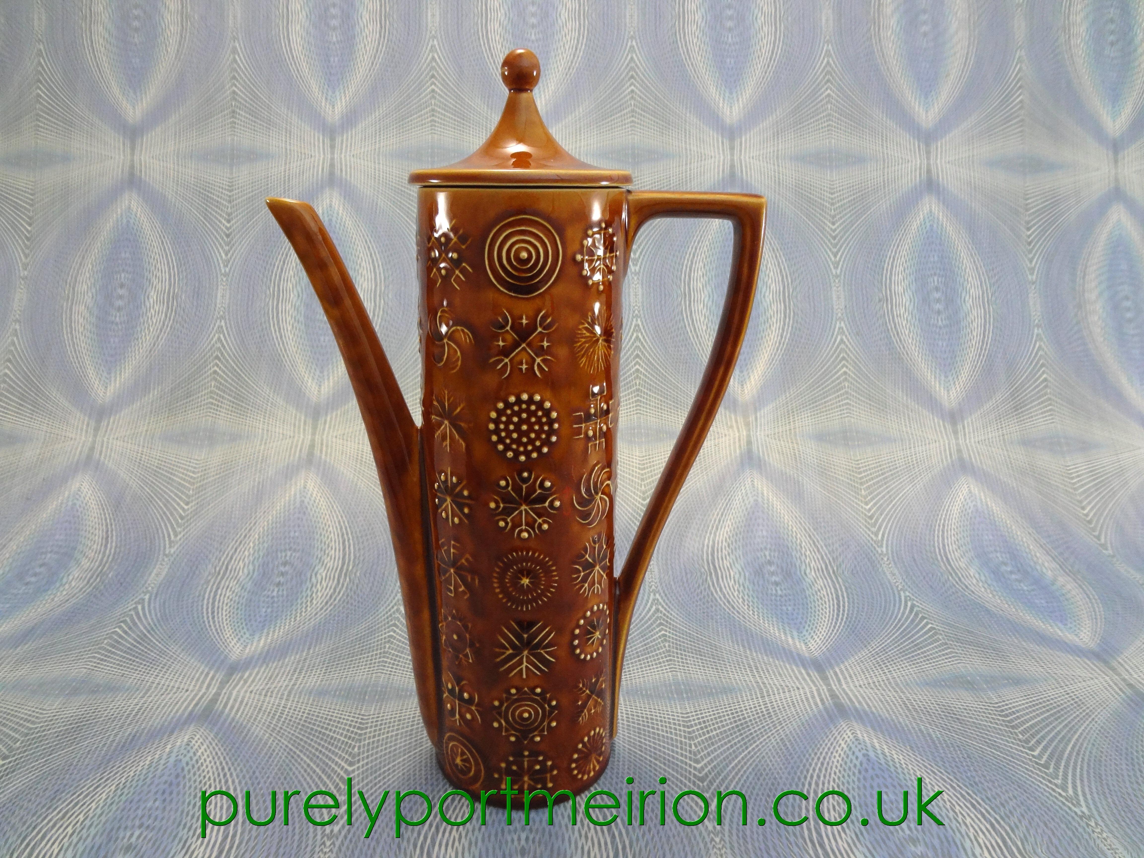 Portmeirion Pottery Totem Amber Coffee Pot, TTA25