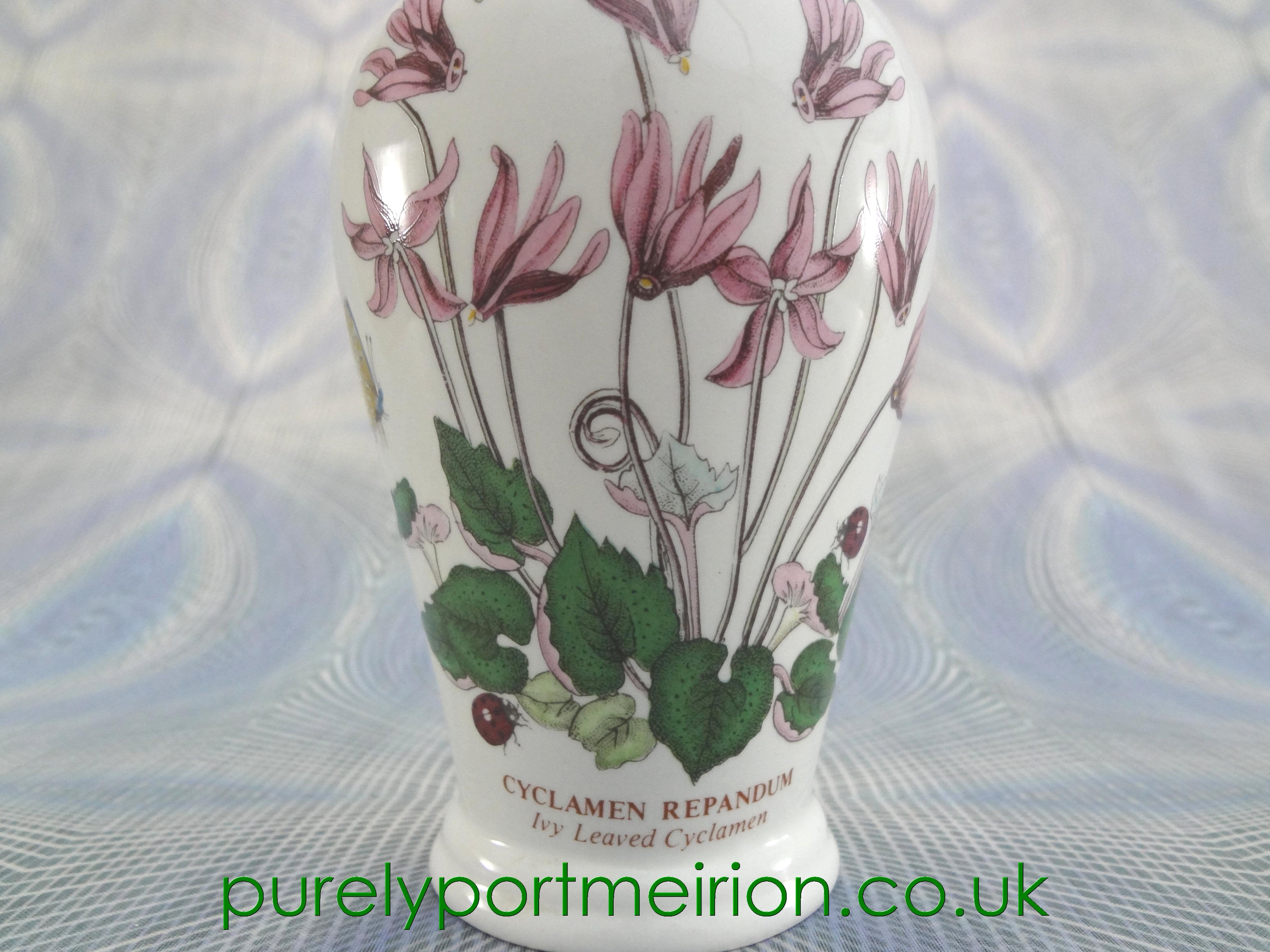 Portmeirion Pottery Botanic Garden Canton Vase, Cyclamen, BG1183