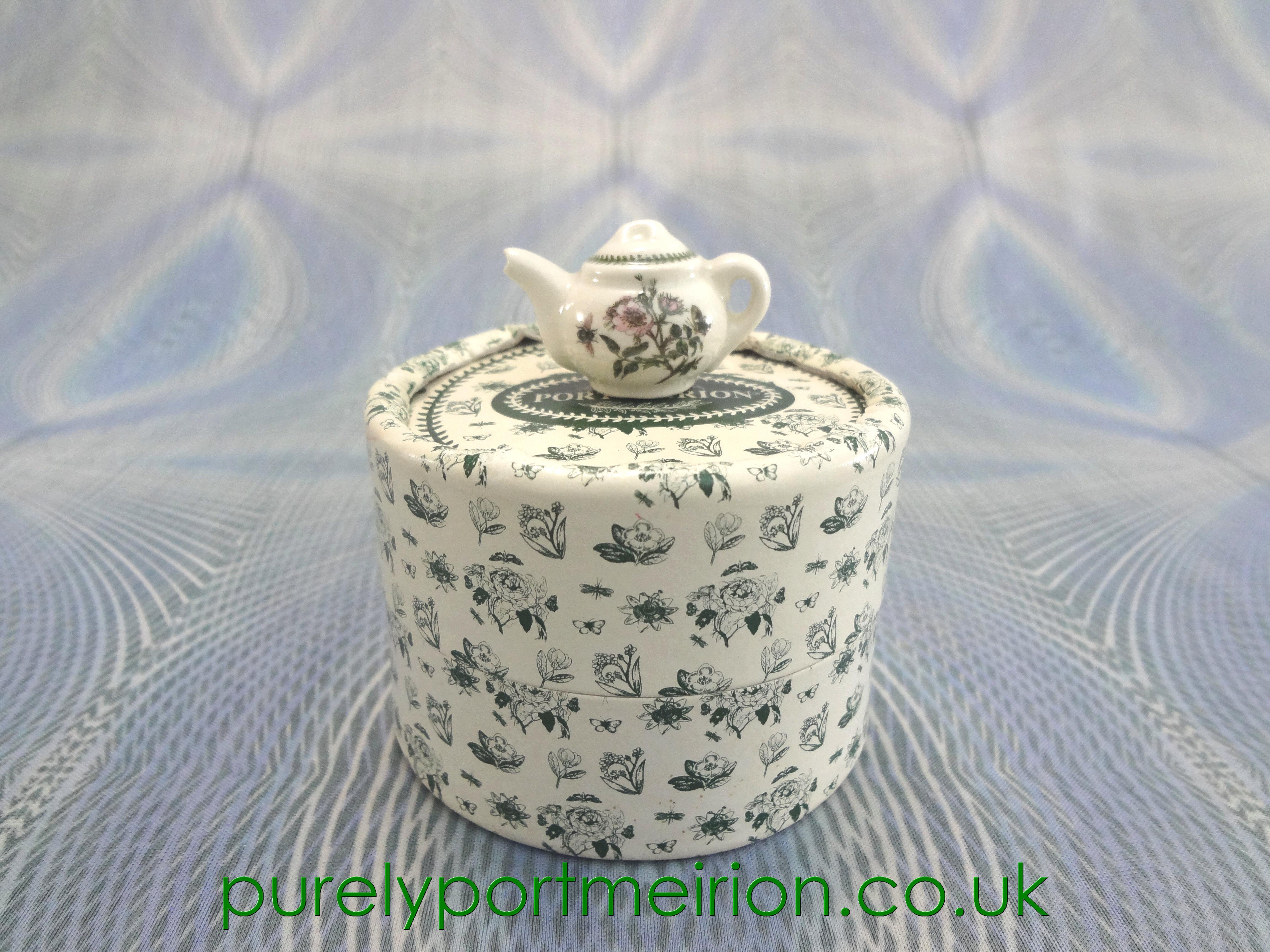Portmeirion Pomona Miniature Hinged Porcelain Teapot, MN28