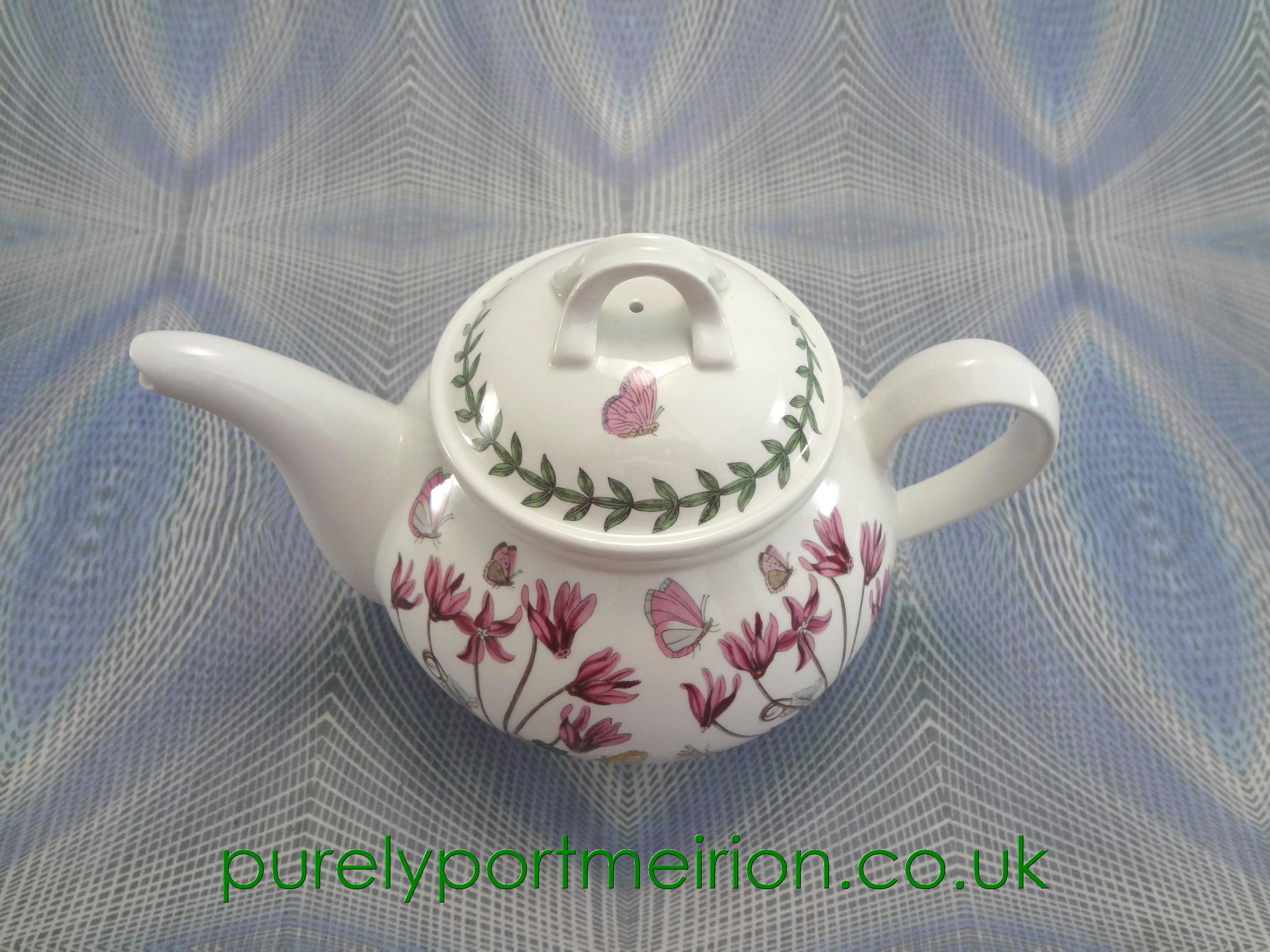 Pretty Susan Williams Portmeirion 5 Cup Porcelain Teapot w Clematis good Flowers, VGC