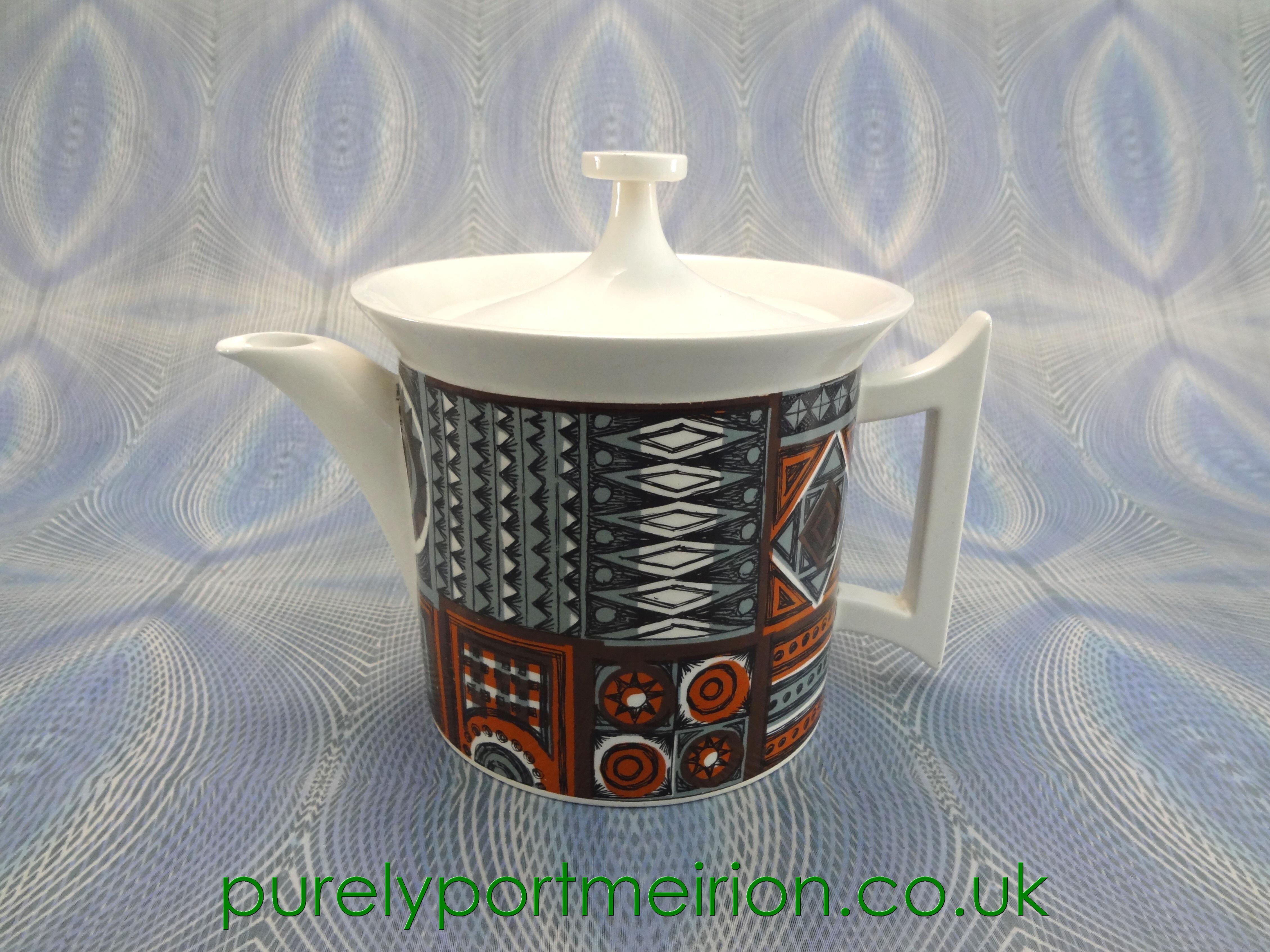 Portmeirion Pottery Variations Teapot, Very Rare, V9a