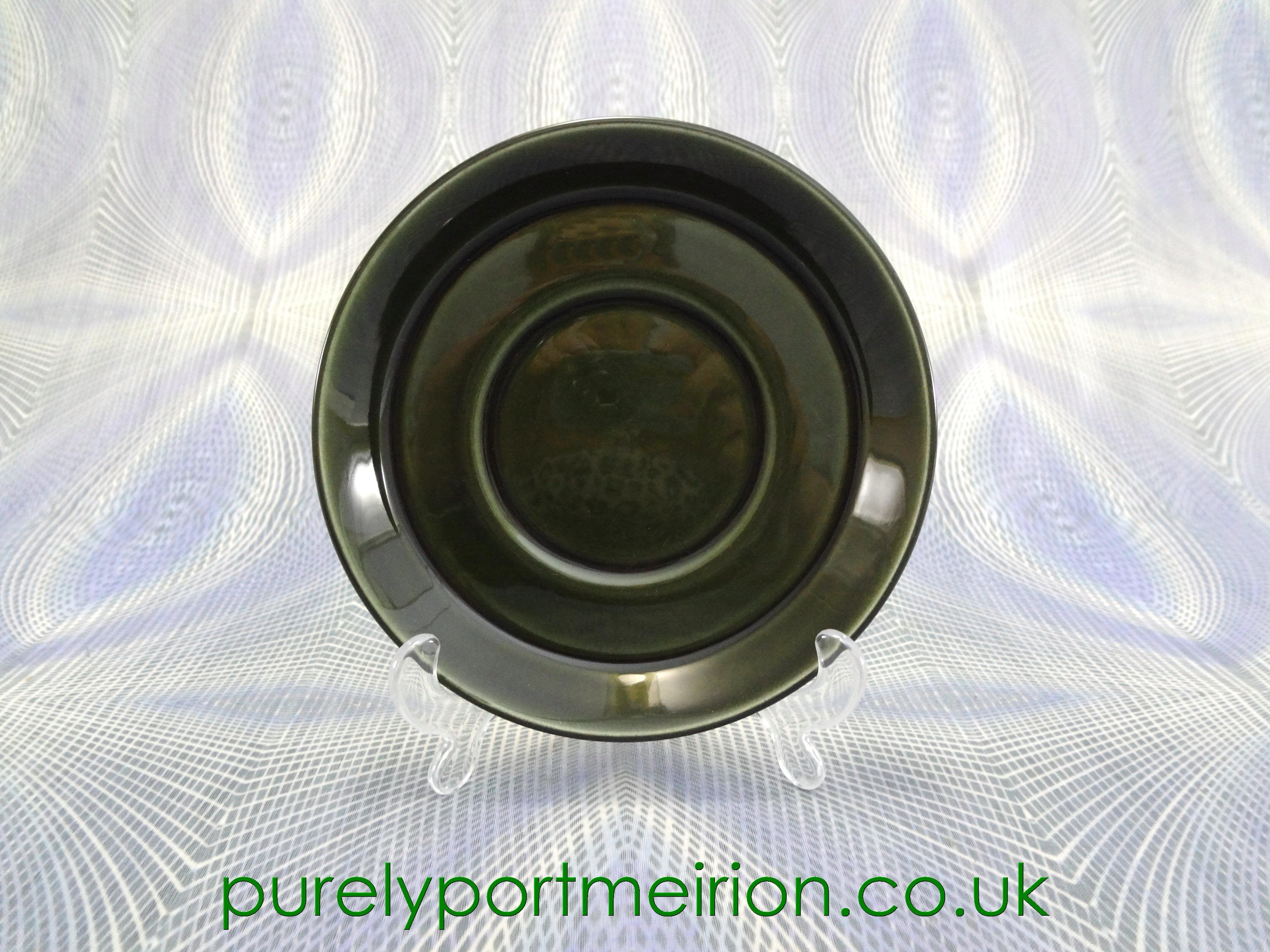 Portmeirion Pottery Totem Olive Green Coffee Cup Saucer Only, TTO2