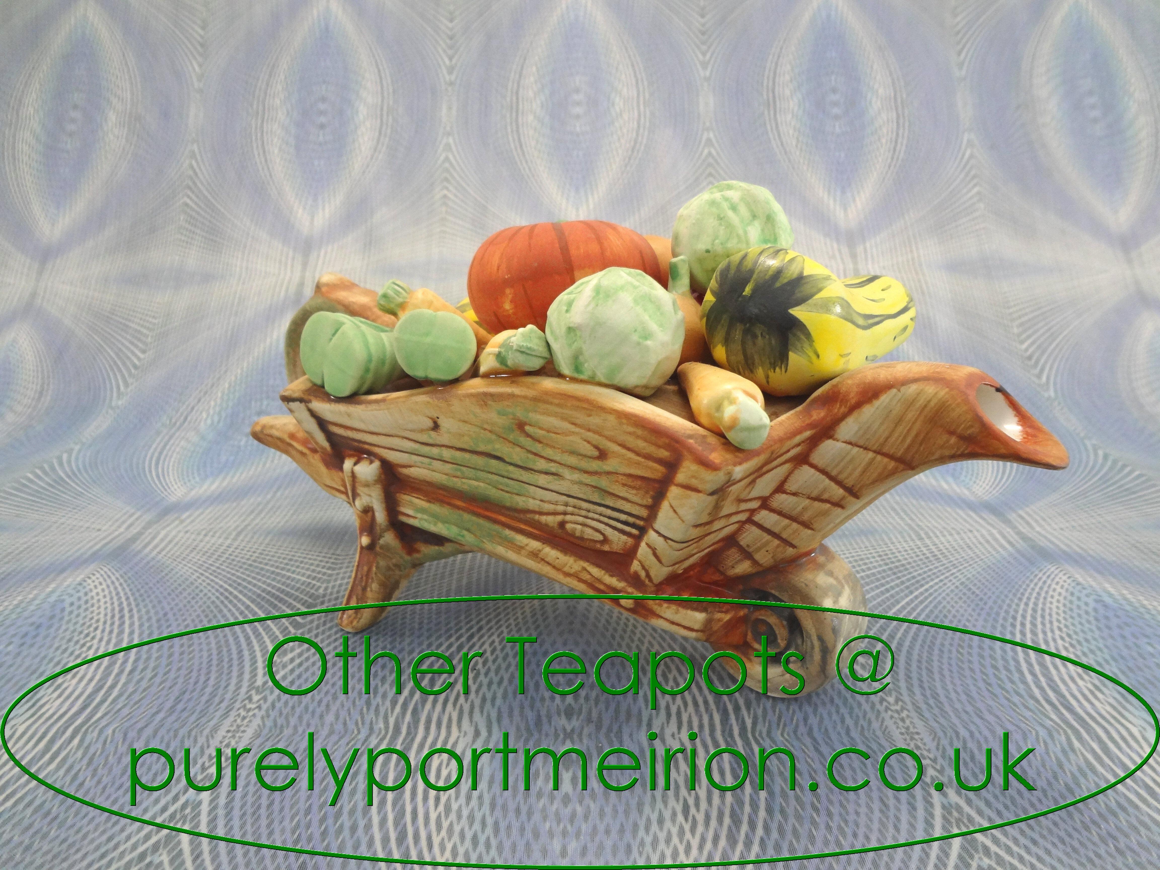 【最終Sale】英国製　ティーポット Teapottery BathTeapot The Teapottery Garden Wheelbarrow Teapot, OT12