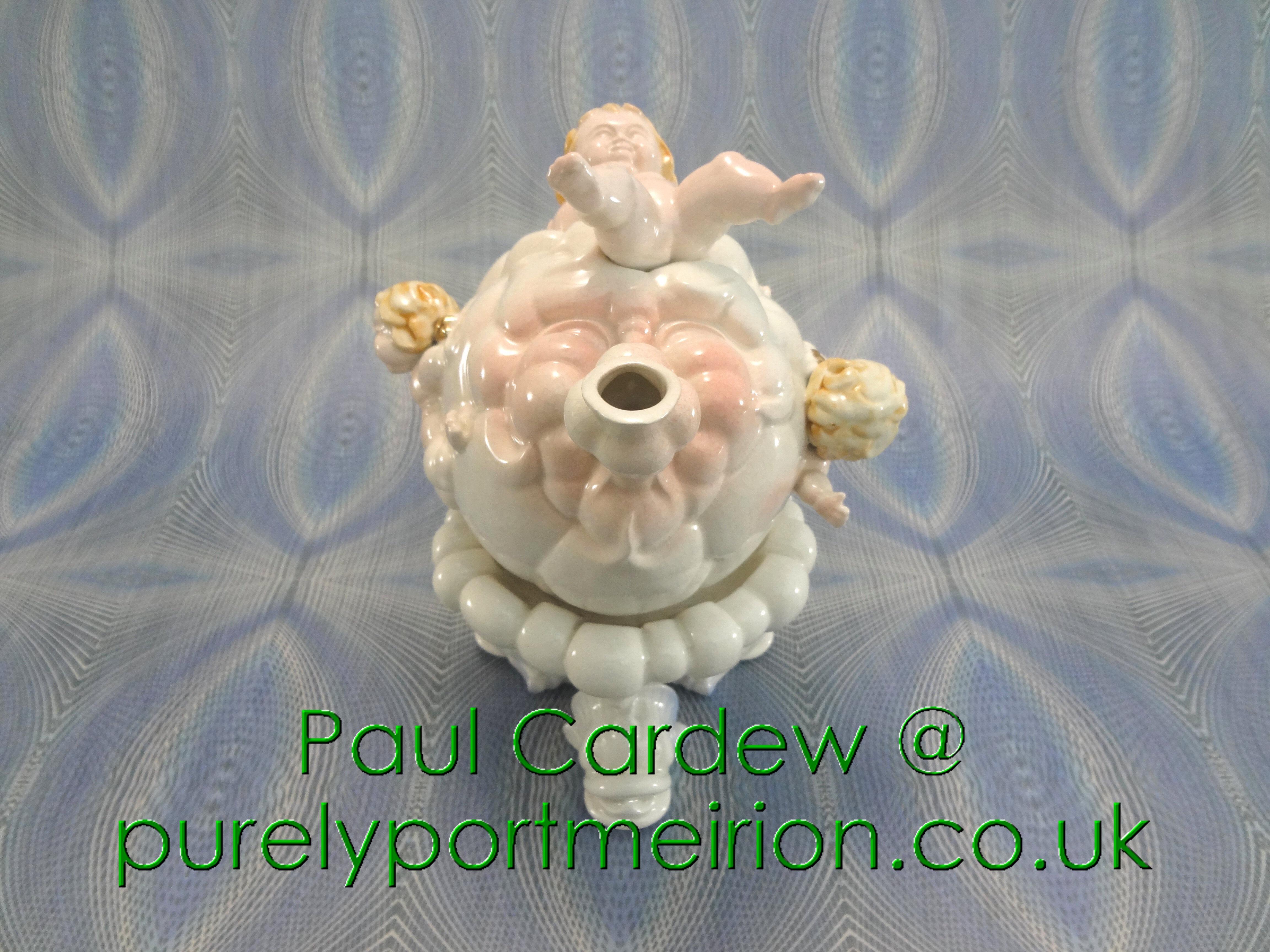 Early Paul Cardew 'Cupid’s Cloud' Teapot | Rare Tripod Stand