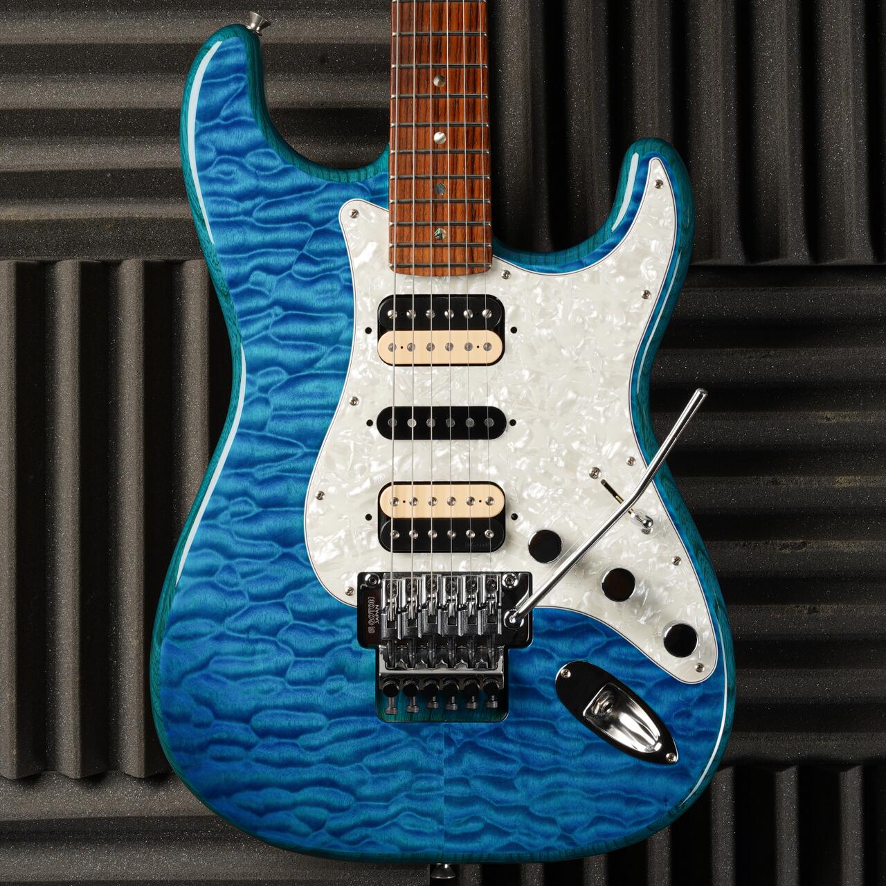 Fender MIJ Michiya Haruhata Signature Stratocaster 2022- Caribbean Blue  Trans