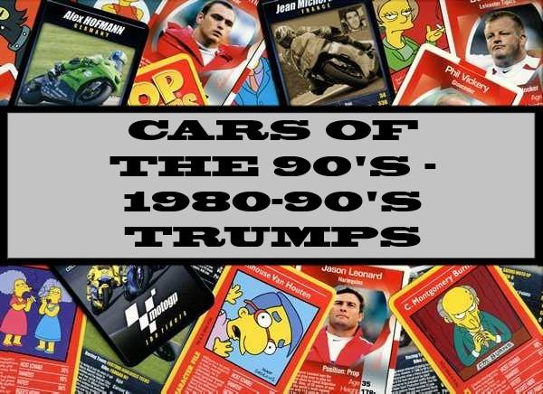 Cars Of The 90's - 1980-90's Waddingtons