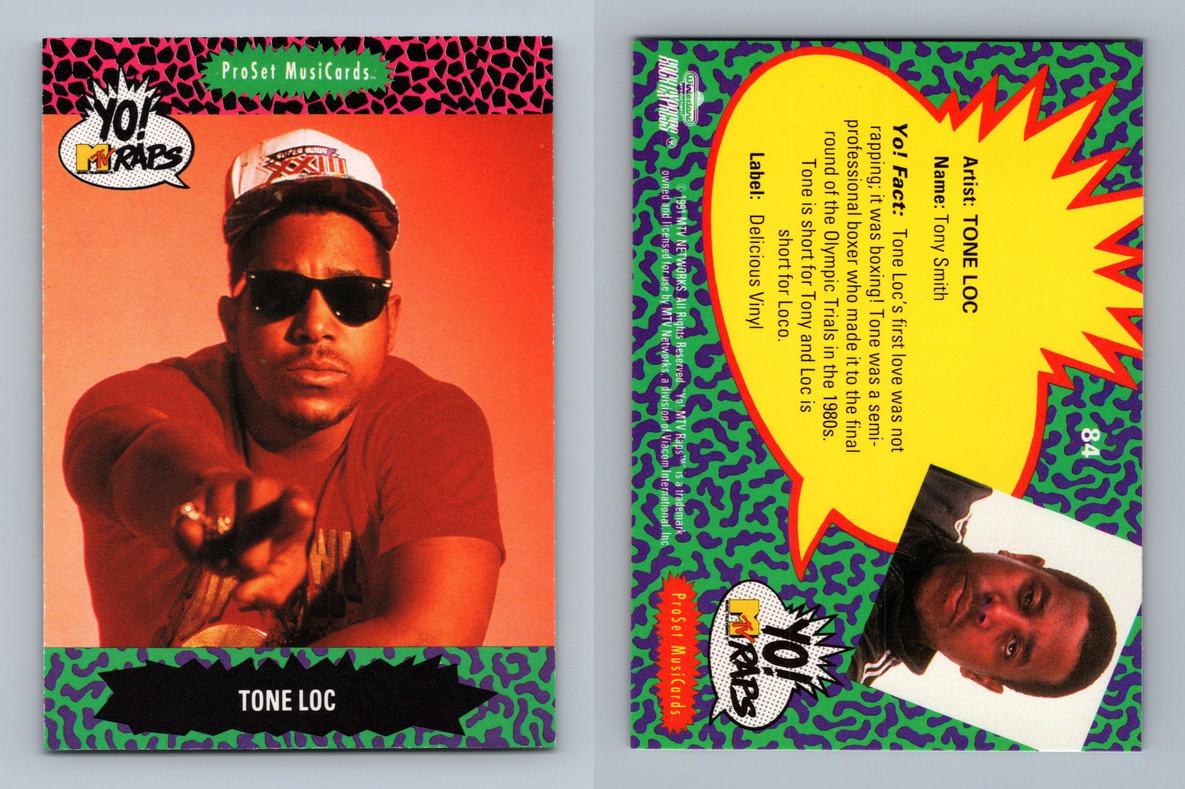 Tone Loc #84 Yo! MTV Raps 1991 Pro Set Trading Card