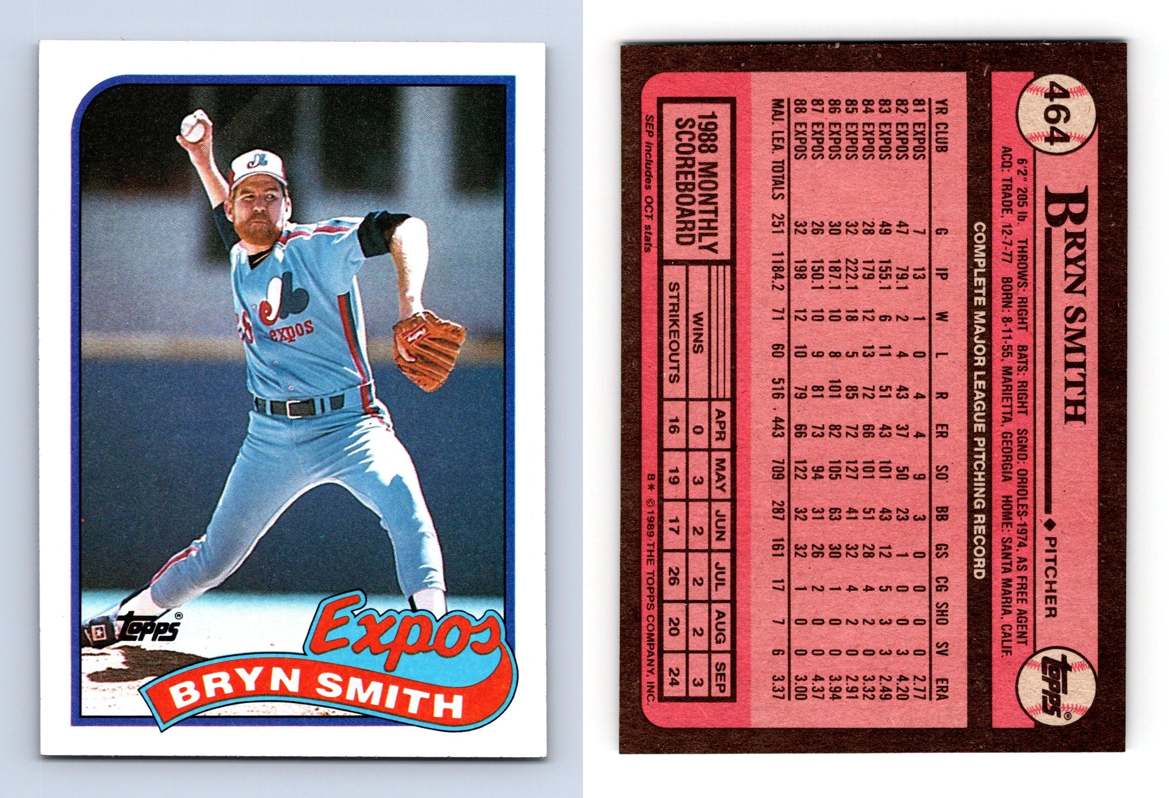 Bryn Smith - Expos #464 Topps 1989 Baseball Trading Card