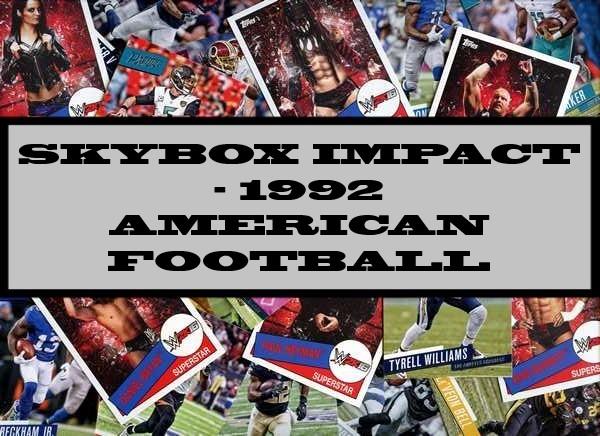 Skybox Impact 1992 American Football