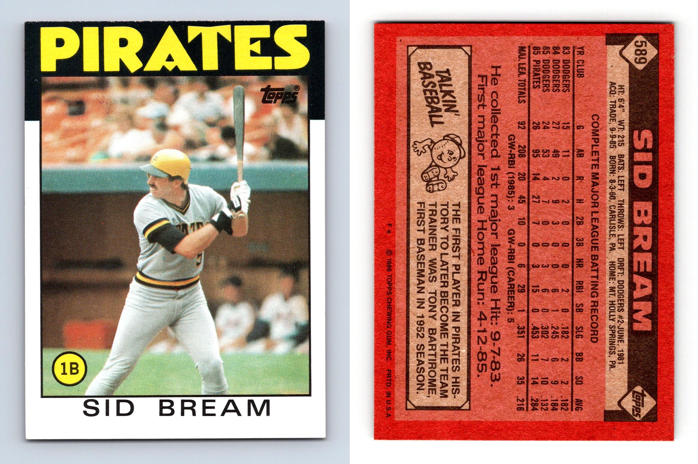 Sid Bream Baseball Cards