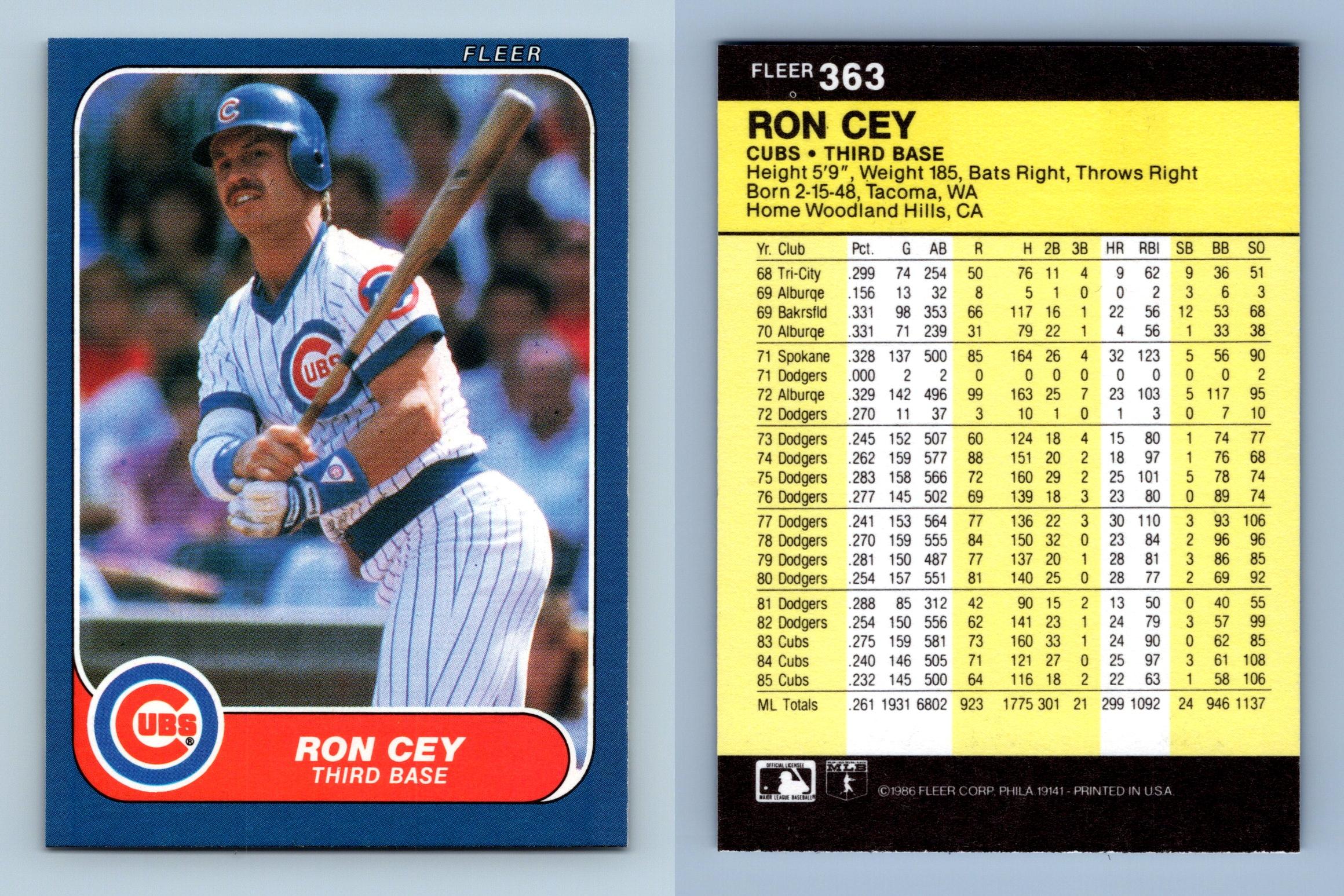 1985 Fleer Ron Cey