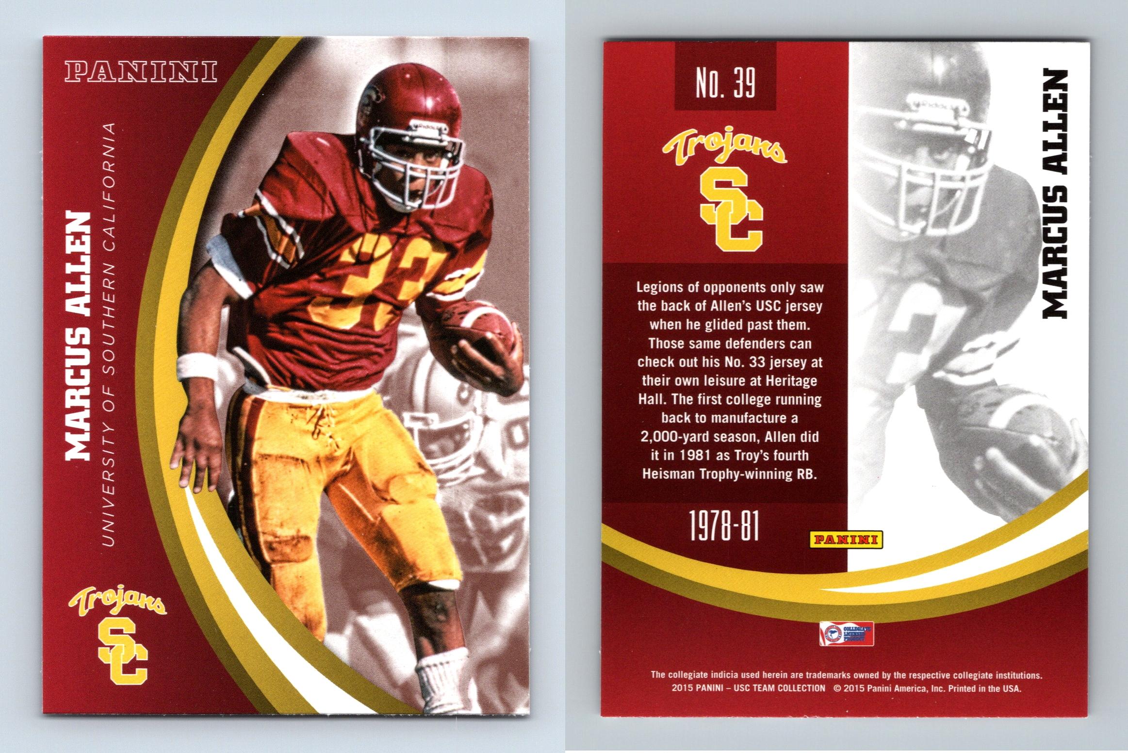 Marcus Allen #MS-USC - USC Trojans Collegiate 2015 Honors Gold