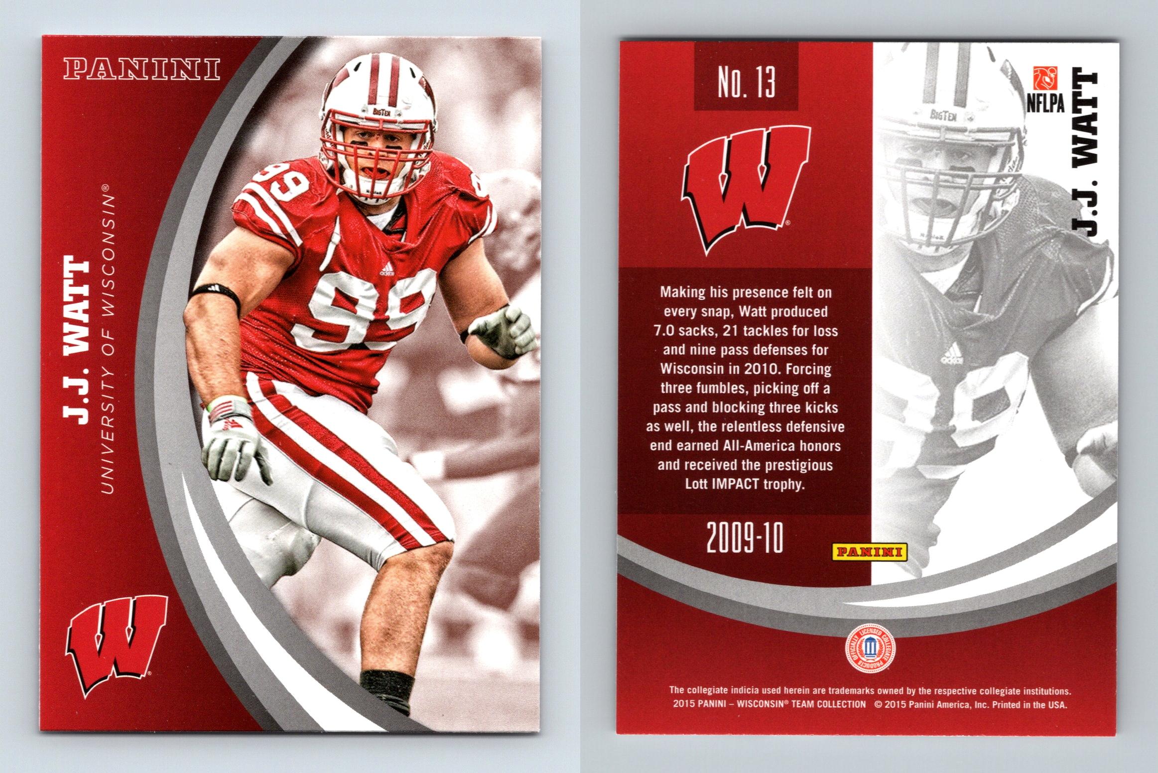 J. J. Watt Wisconsin Badgers Jersey, J. J. Watt Wisconsin Jersey, Wisconsin  Uniform