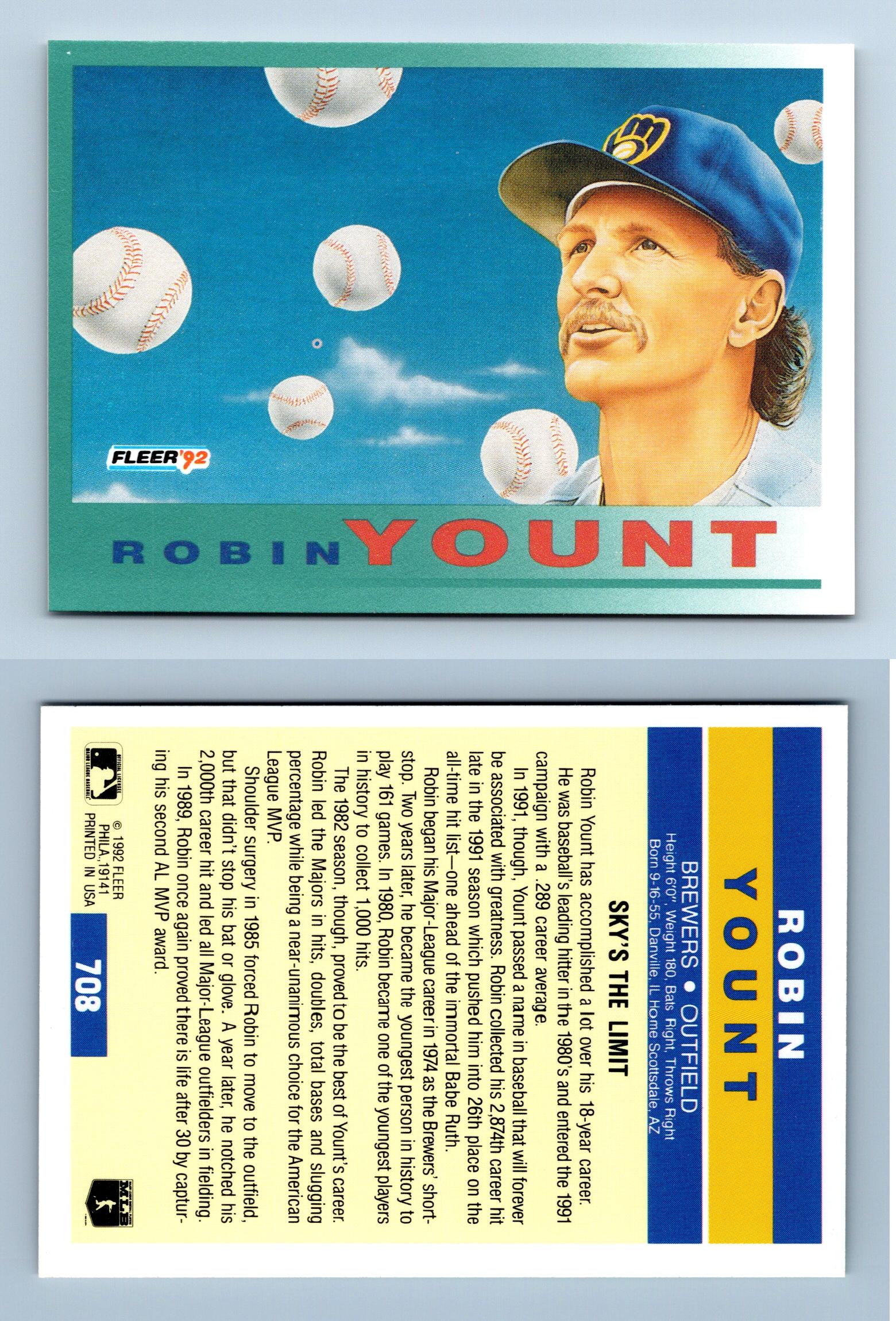 MLB Robin Yount Baseball Trading Cards