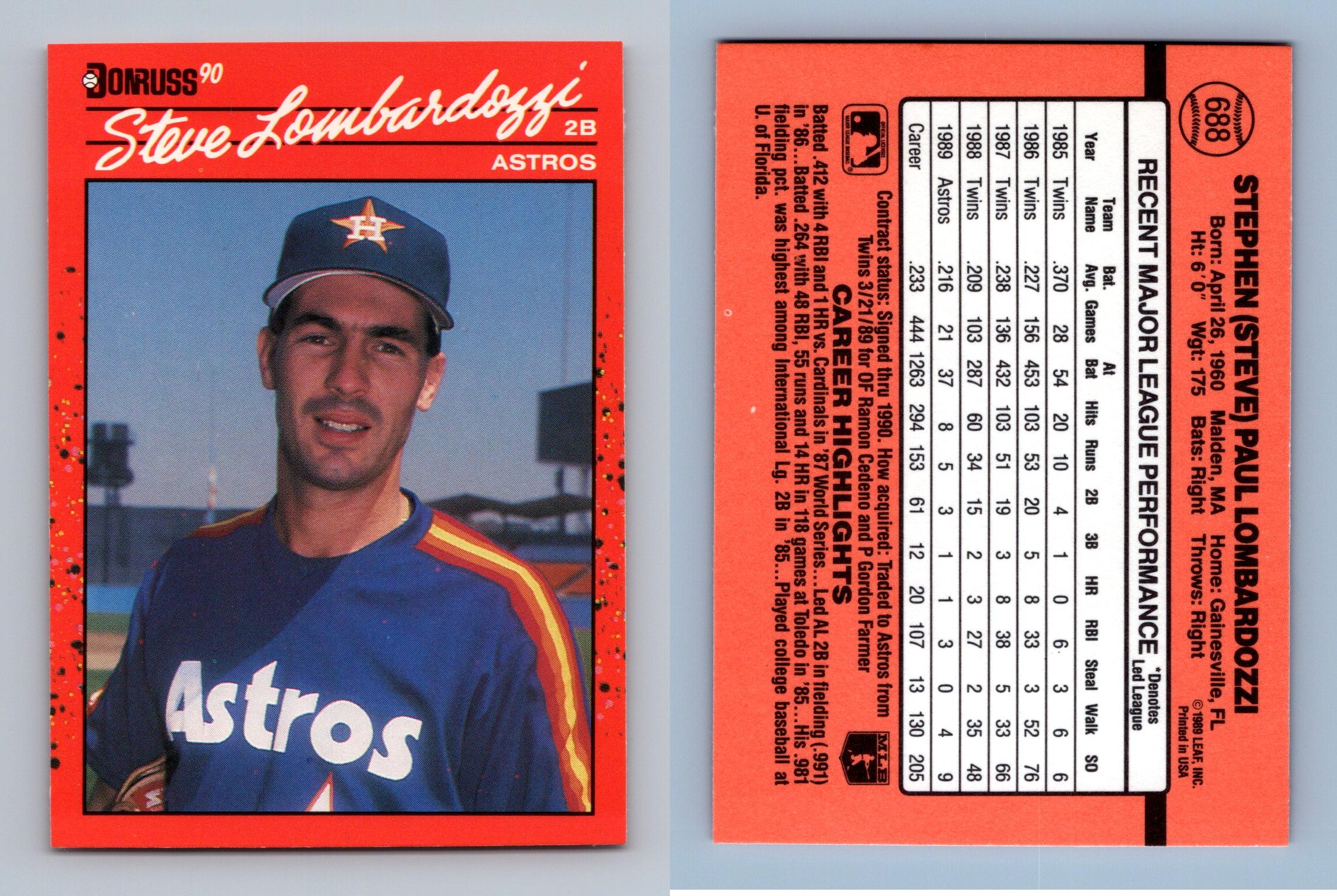 1989 Houston Astros Baseball Trading Cards - Baseball Cards by