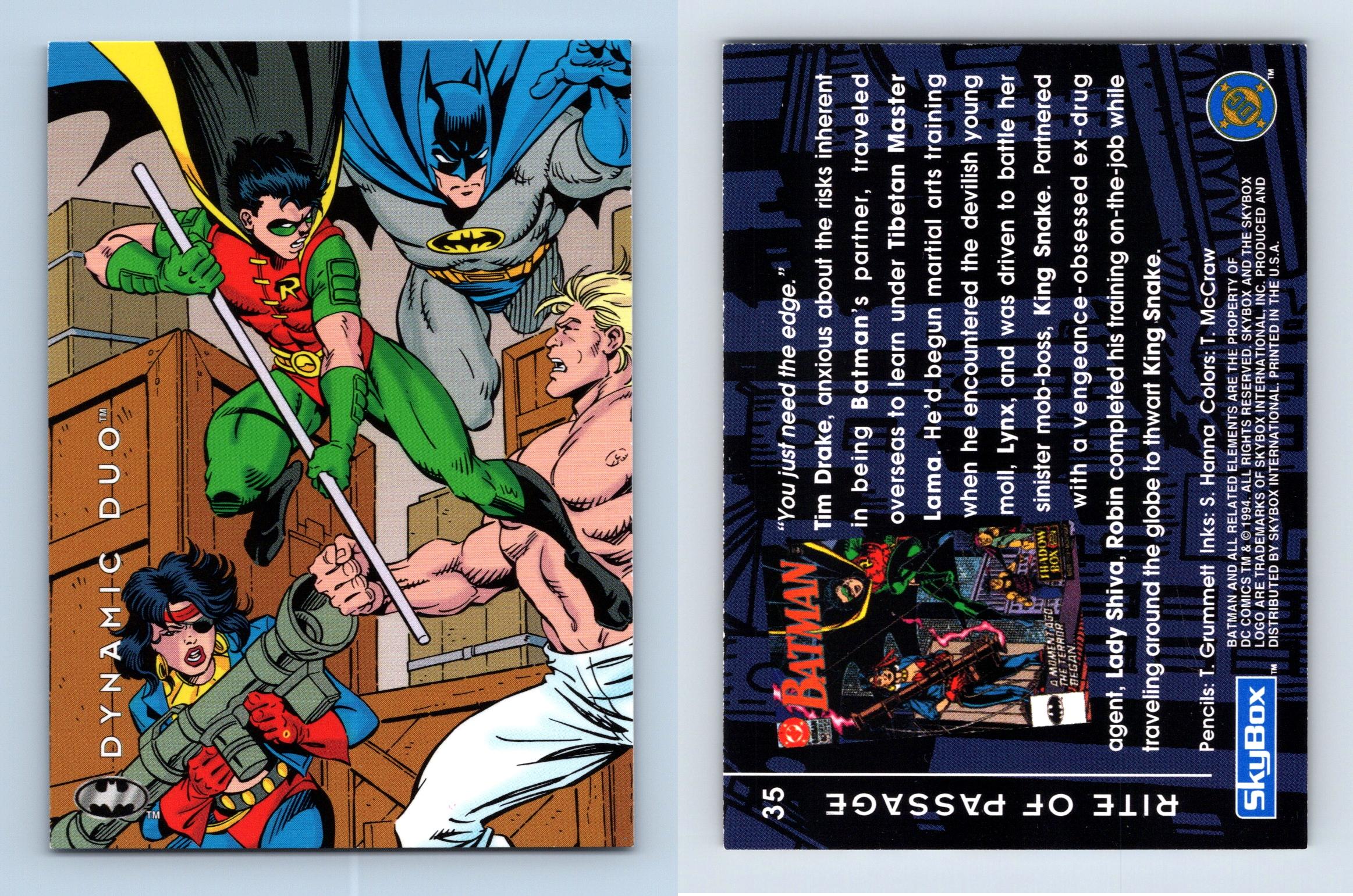 Rite Of Passage #35 Batman Saga Of The Dark Knight 1994 Skybox Trading Card