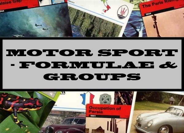 Motor Sport - Formulae & Groups