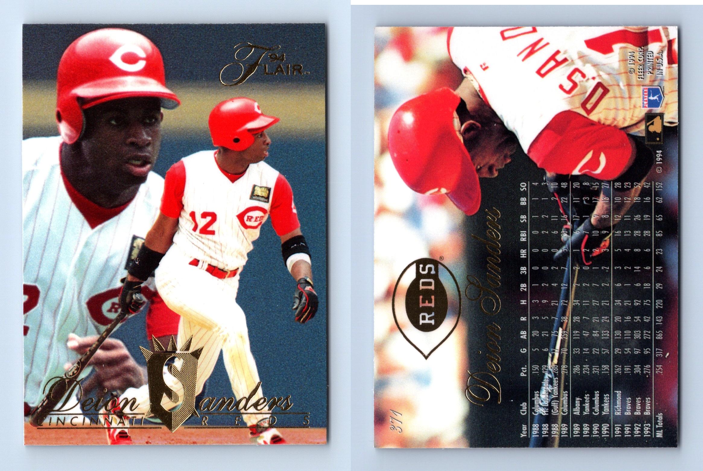 Deion Sanders - Reds #371 Flair 1994 Baseball Trading Card