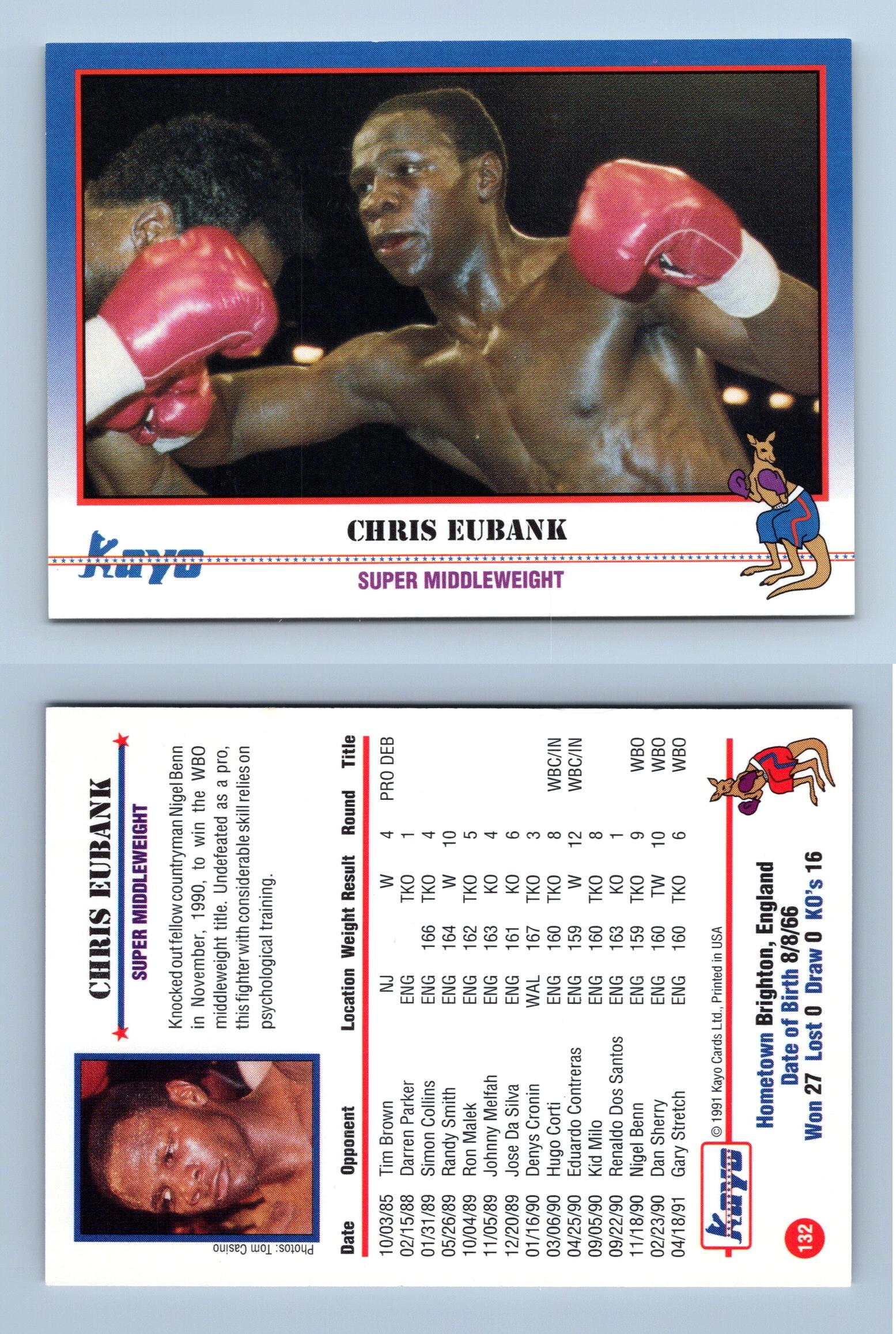 Chris Eubank #132 Kayo Boxing 1991 Trading Card