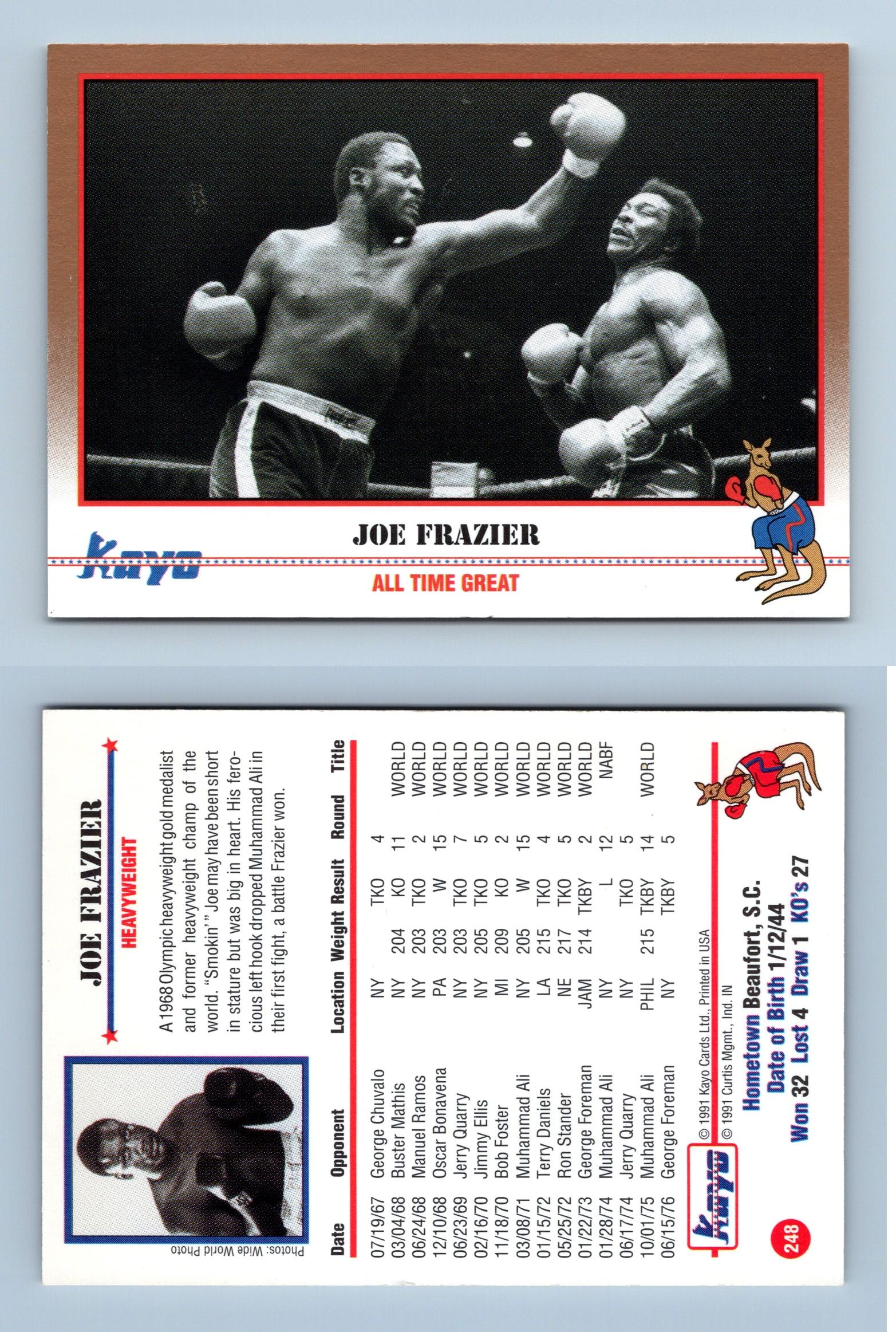 Joe Frazier #248 Kayo Boxing 1991 Trading Card