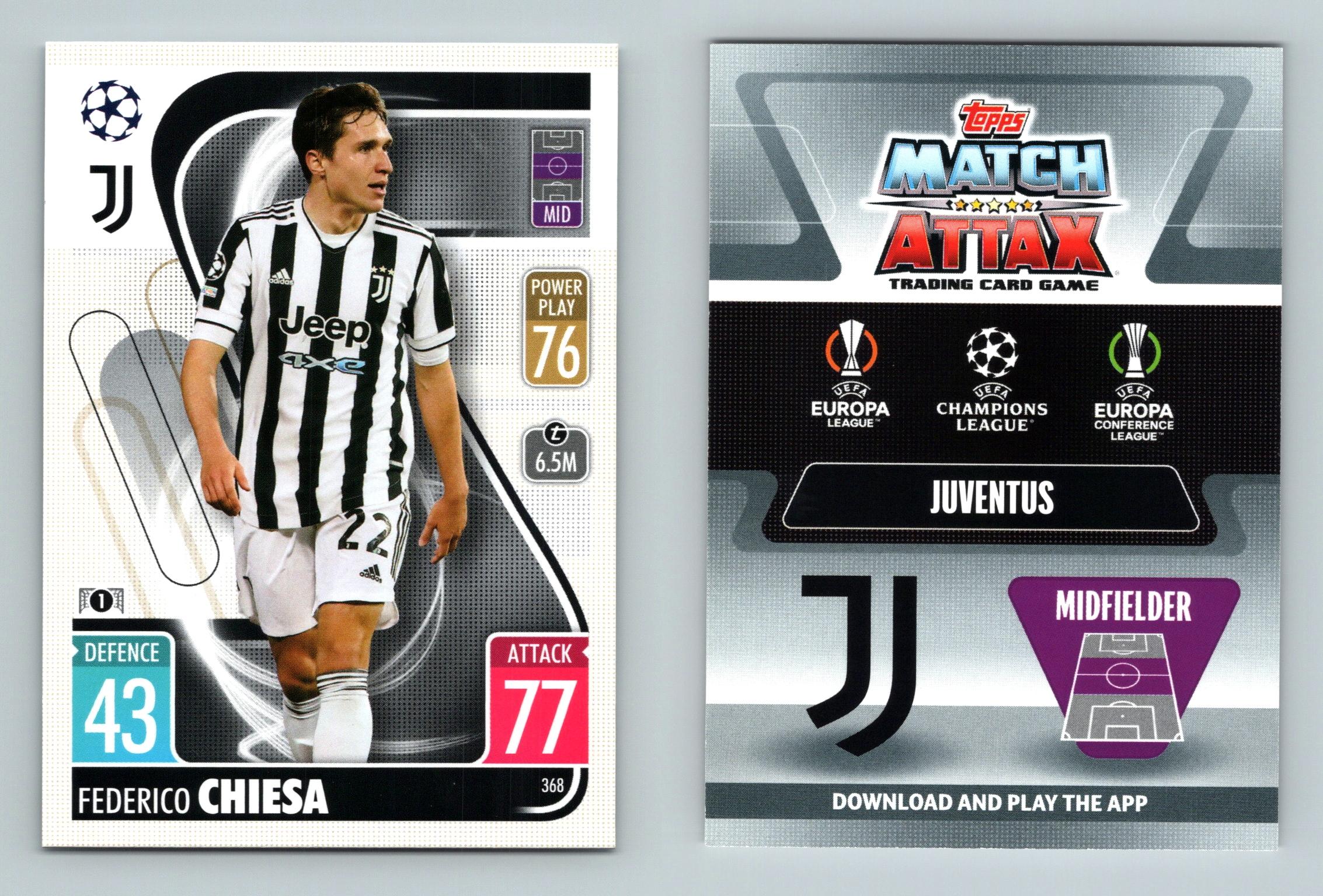 Federico Chiesa - Juventus #368 Match Attax Champions League 2021-22 ...