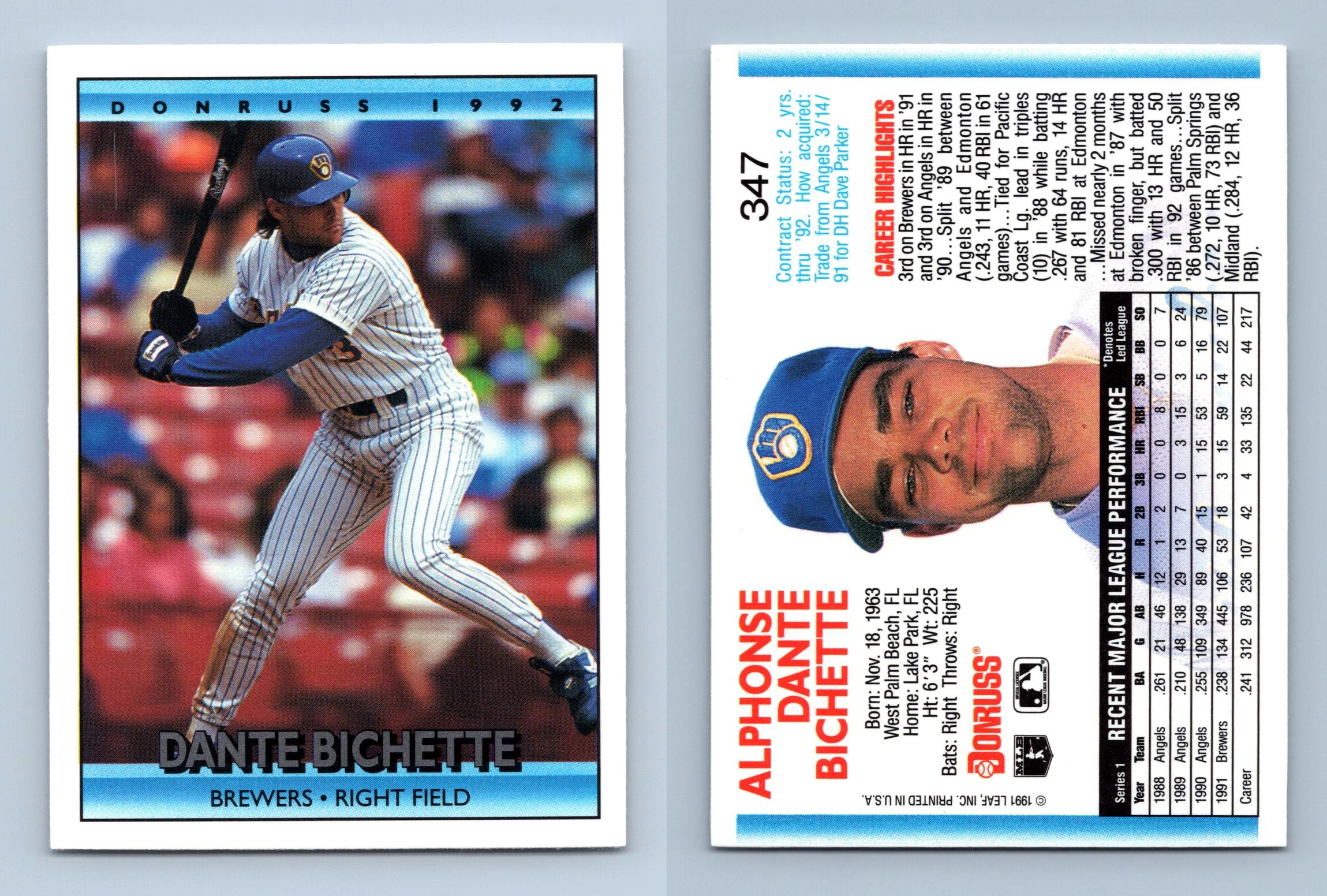 1989 Upper Deck Dante Bichette (Star Rookie)