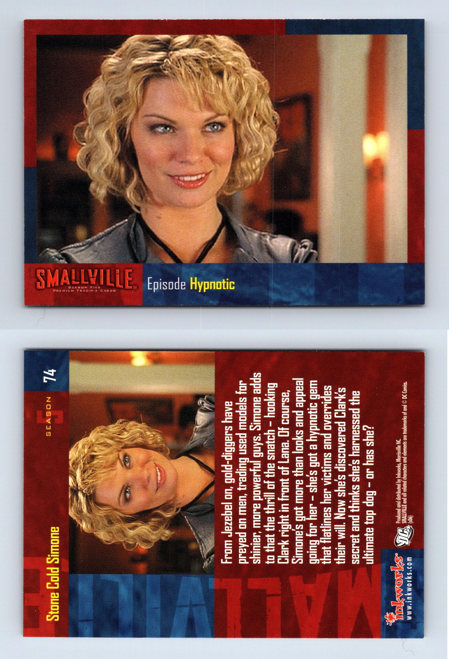 Stone Cold Simone #74 Smallville Season 5 Inkworks Trading Card