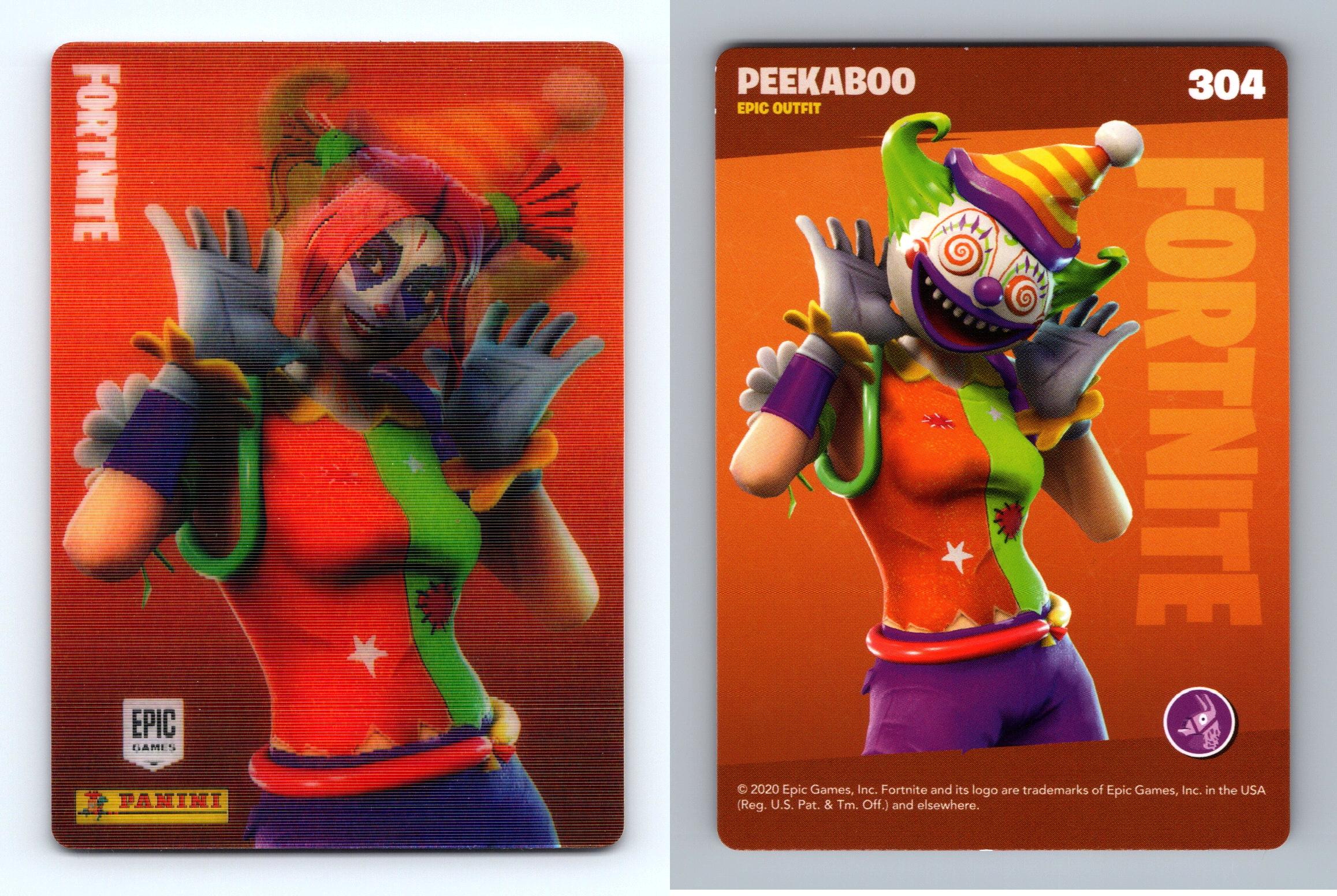 Peekaboo 304 Fortnite Reloaded 2020 Panini Epic Outfit Movin Card 7297