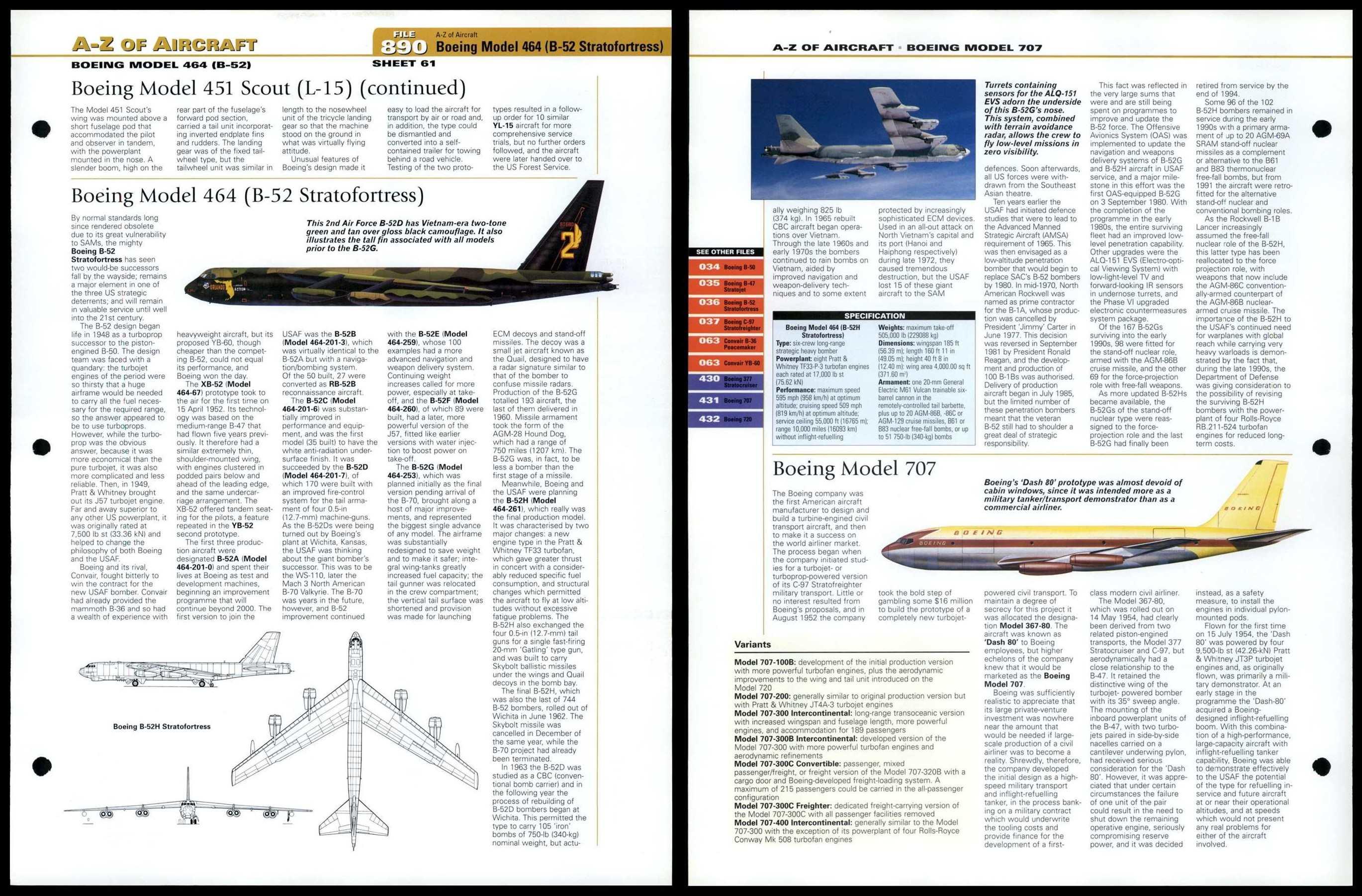 Boeing Model 451 - Boeing Model 707 - A-Z #890 World Aircraft ...