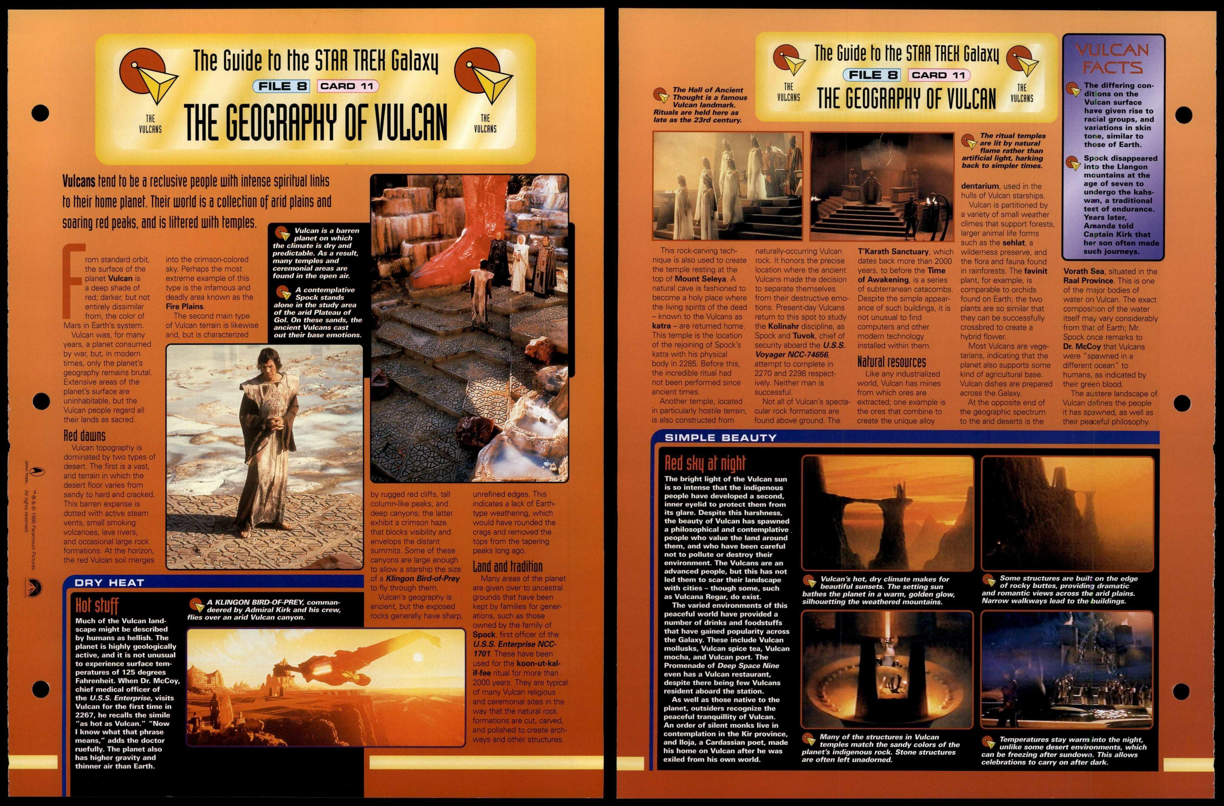 The Geography Of Vulcan The Vulcans Star Trek Fact File Page