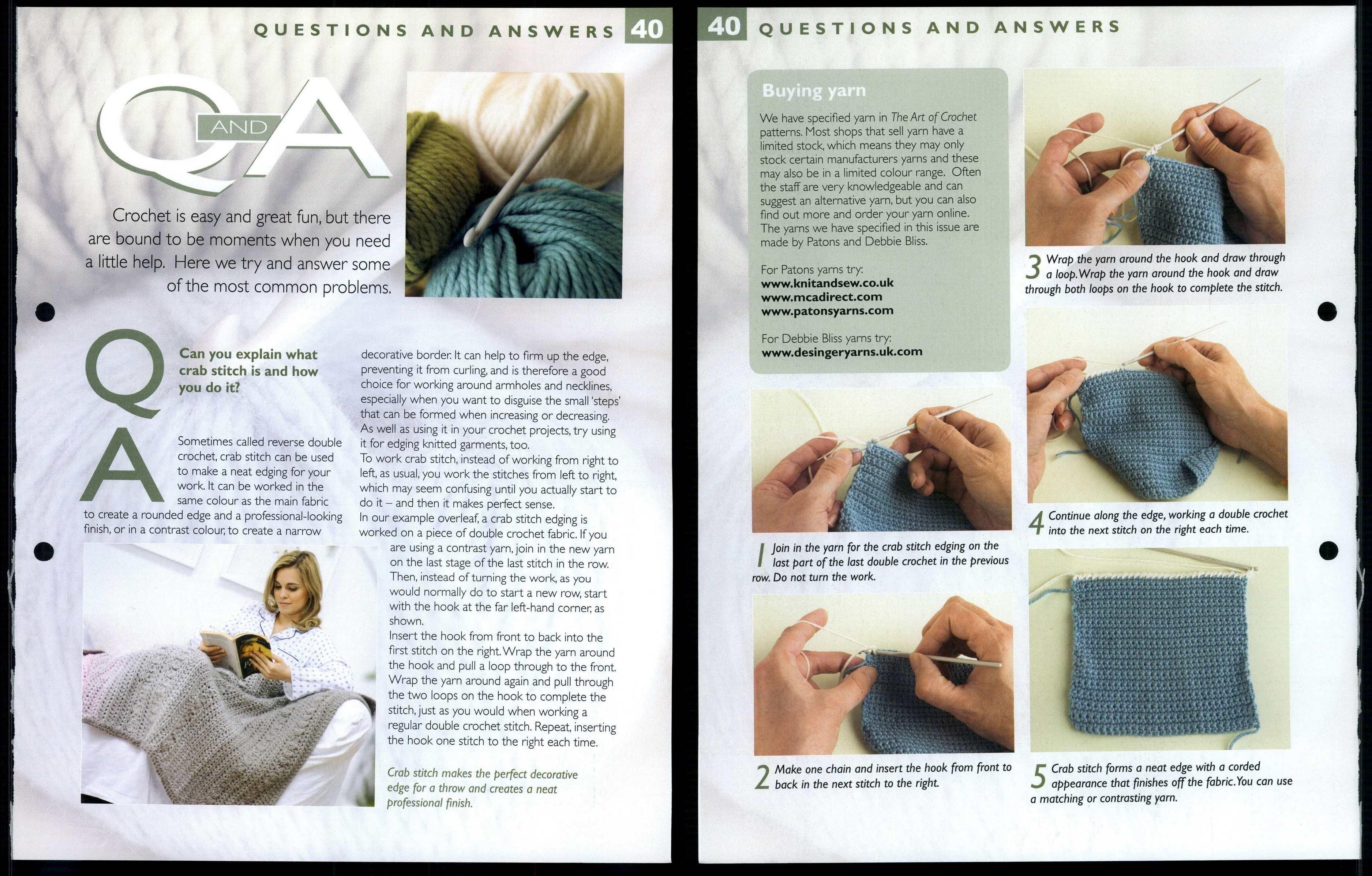 Questions & Answers #40 Hachette 2010-2012 - The Art Of Crochet Page