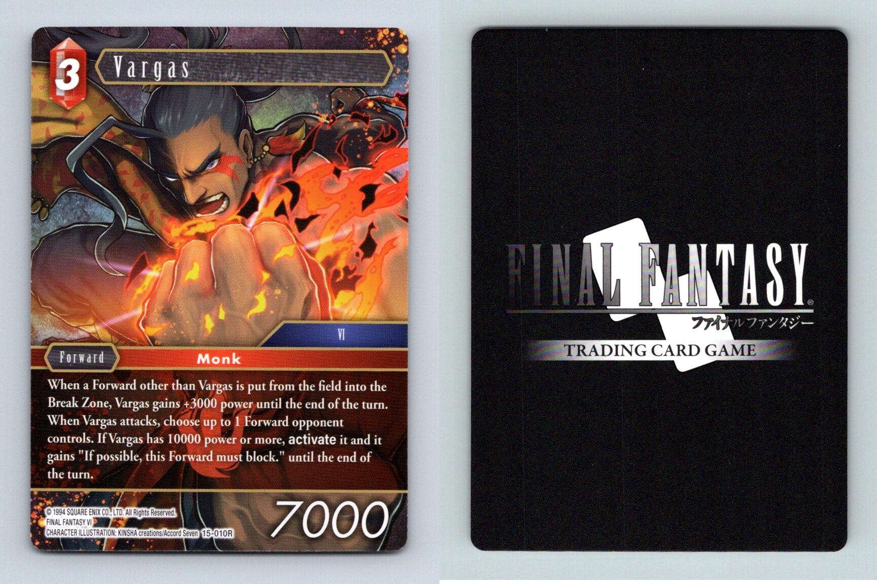 Vargas 15 010r Final Fantasy Opus Xv Crystal Dominion Rare Tcg Card