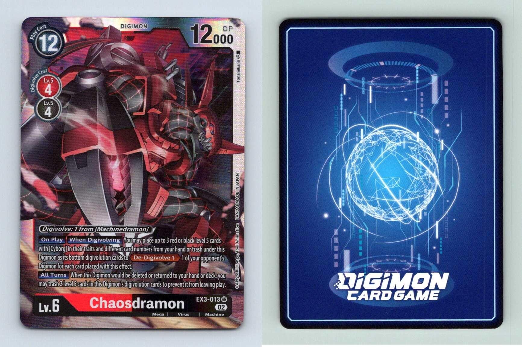 Chaosdramon EX3013SR Draconic Roar Super Rare Foil Digimon TCG Card